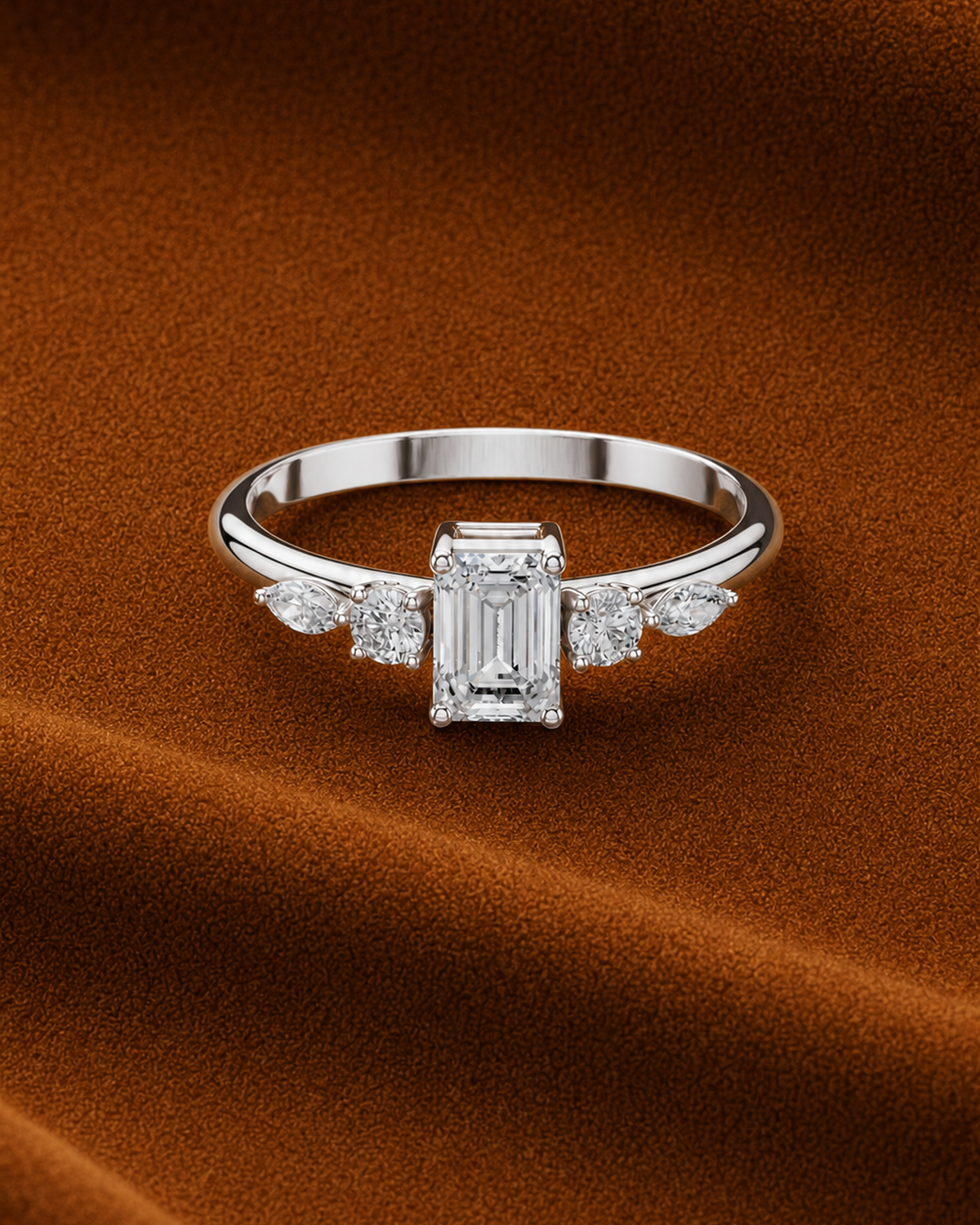 Emerald-Cut Five-Stone Ring by MONICONIC