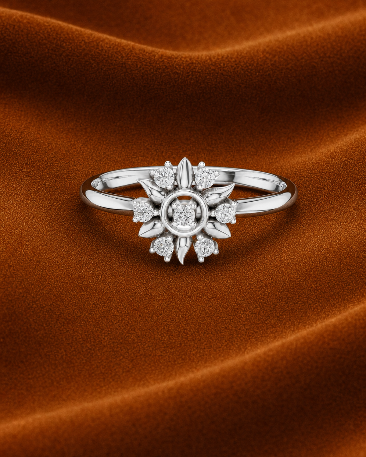 Sunburst Rosette Ring by MONICONIC