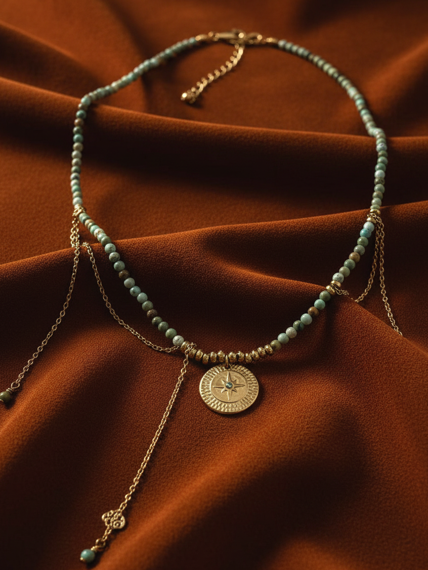 Turquoise Celestial Pendant Necklace