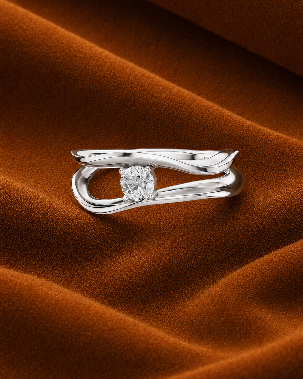 Bypass Solitaire Ring by MONICONIC