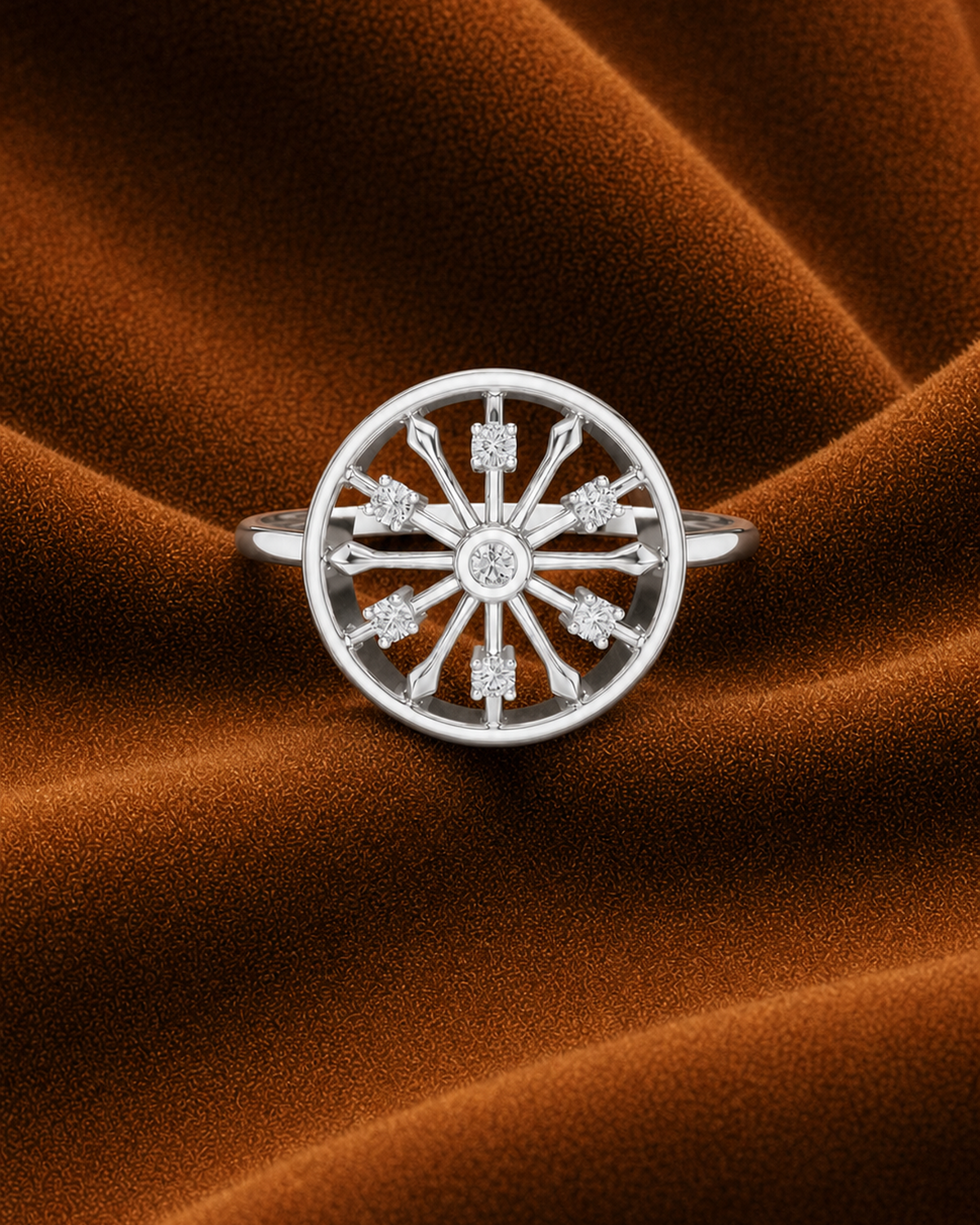 Sunburst Medallion Ring by MONICONIC