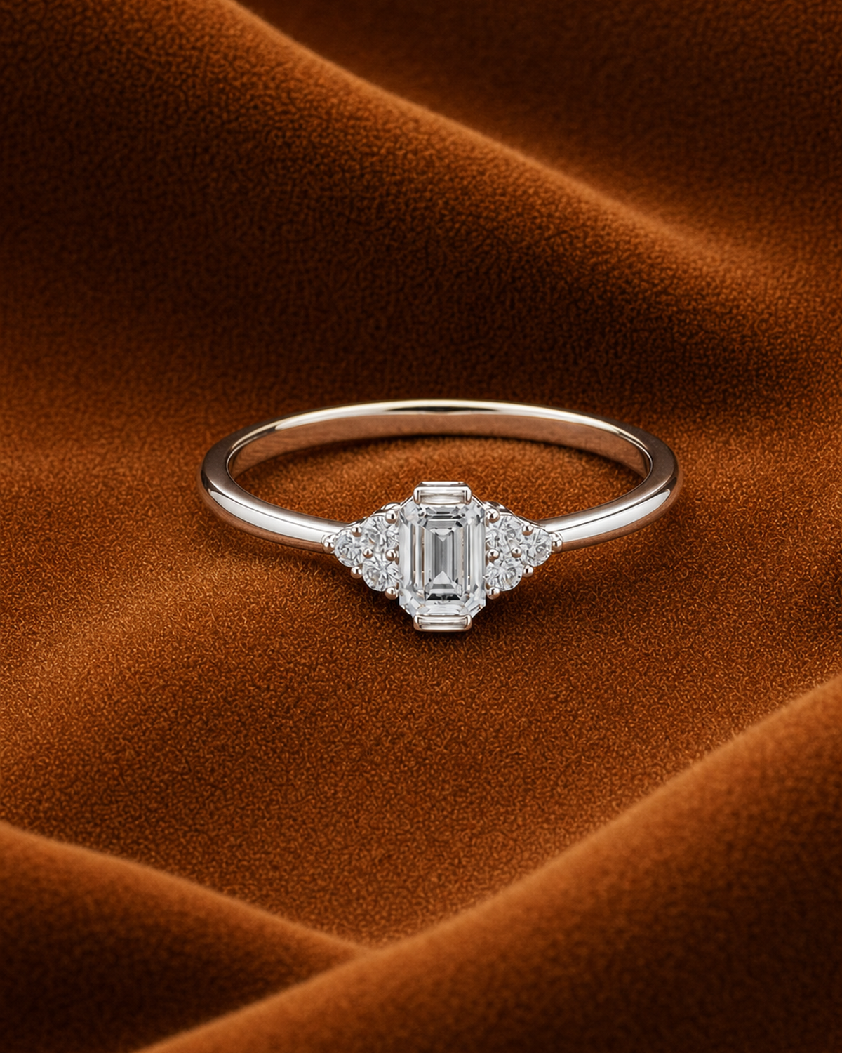 Emerald-Cut Cluster Ring by MONICONIC