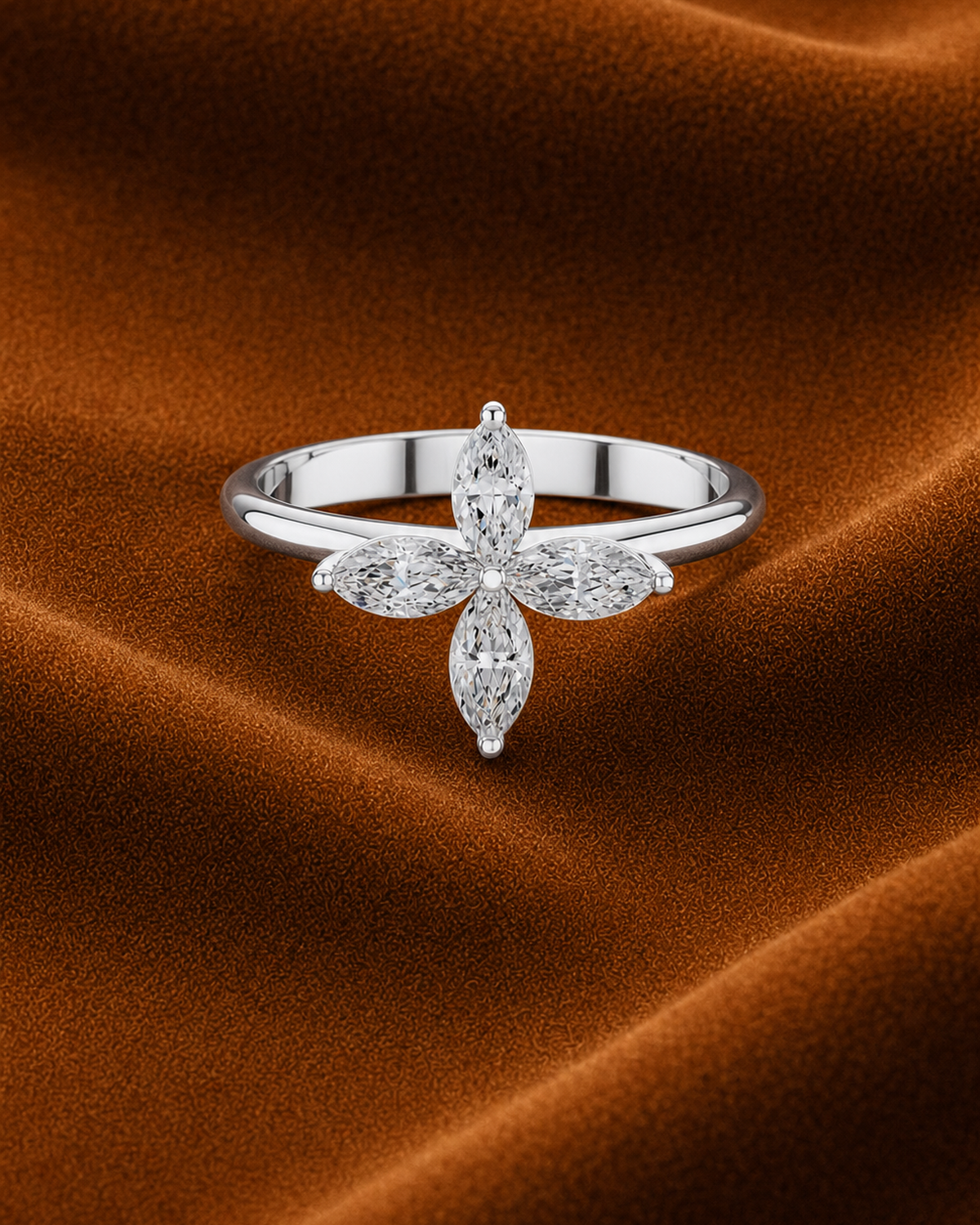 Marquise-Cut Petal Ring by MONICONIC