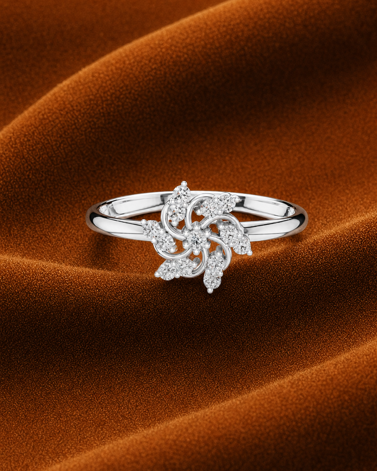 Pinwheel Cluster Ring by MONICONIC