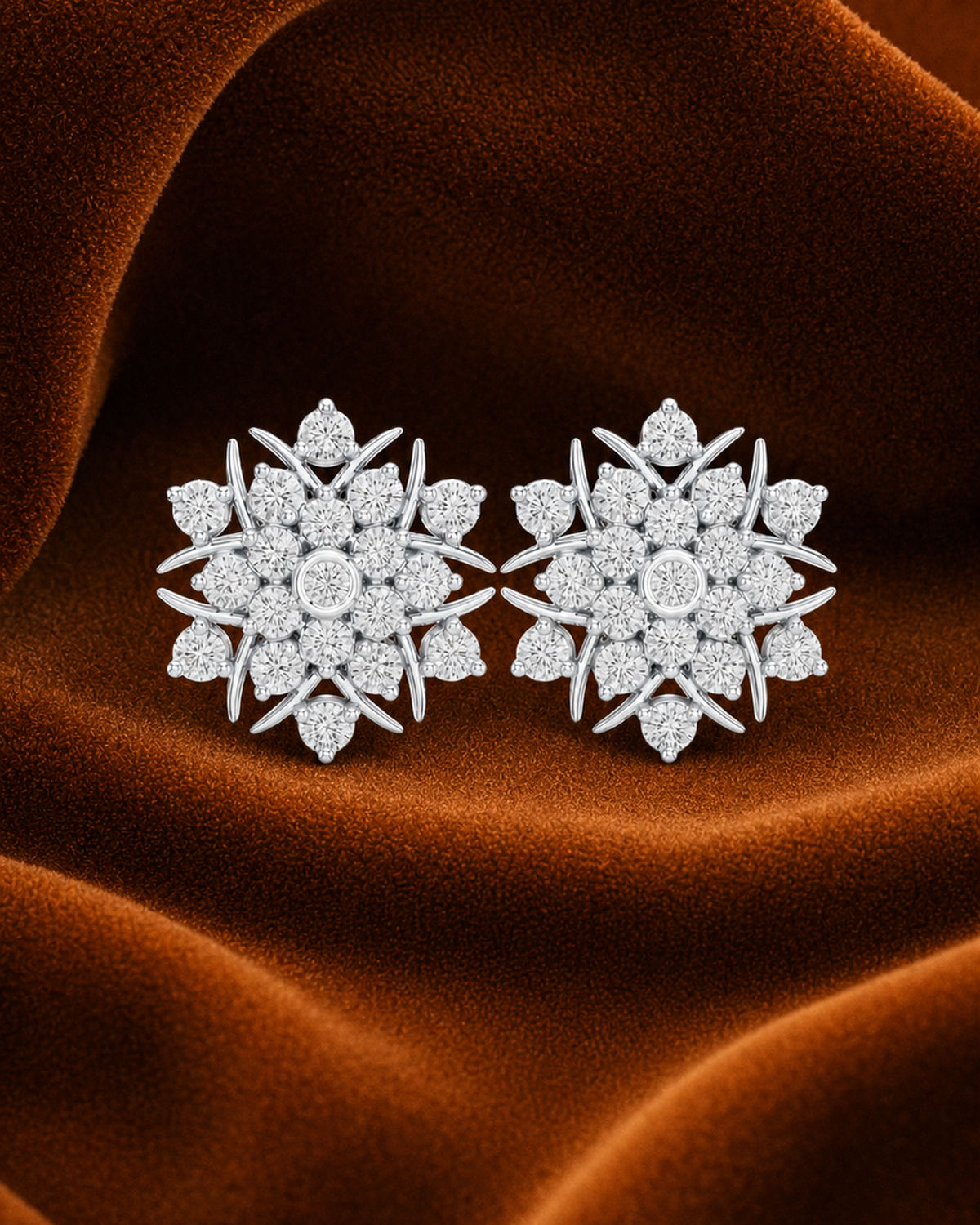 Starburst Diamond Stud Earrings by MONICONIC