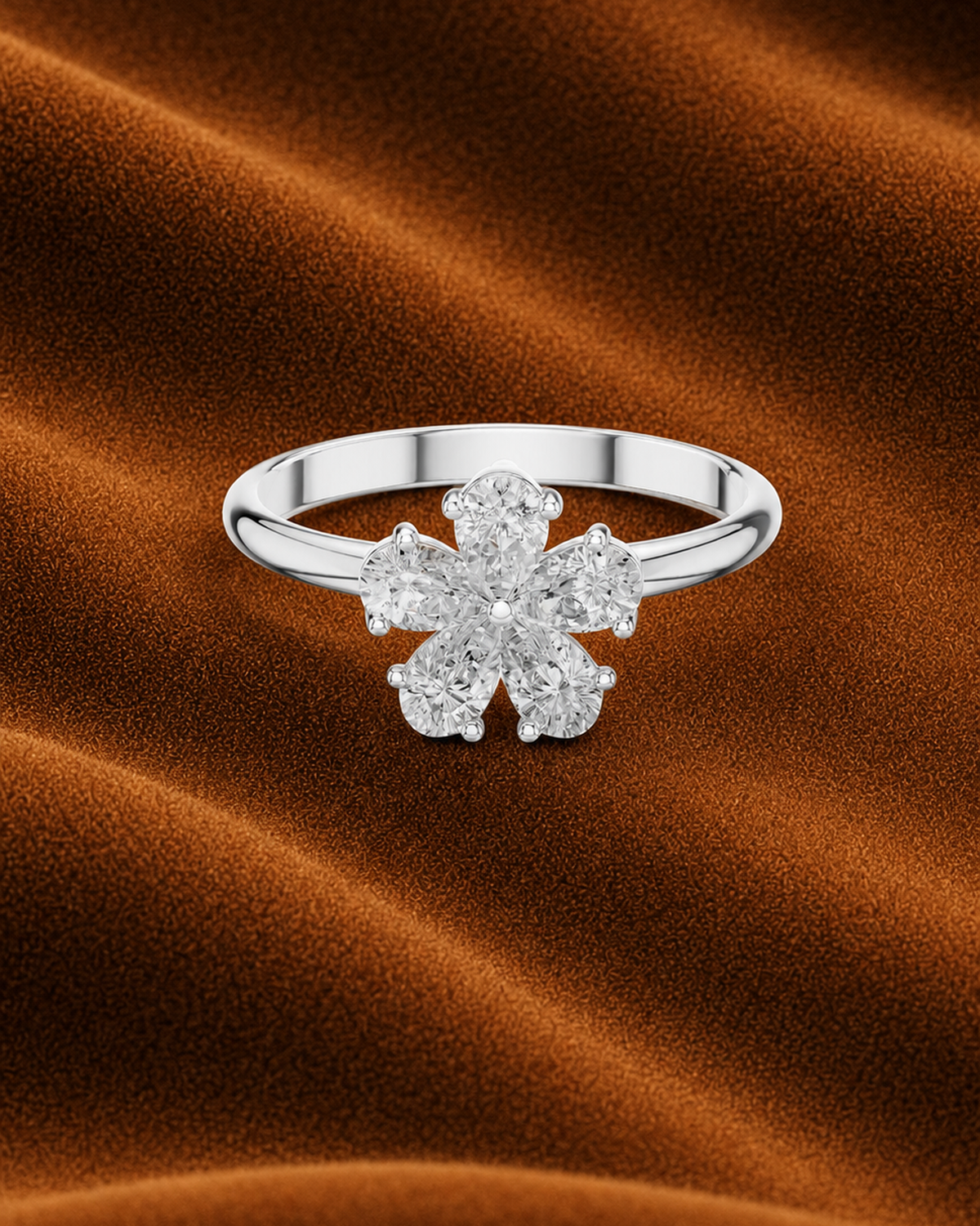 Pear Rosette Ring by MONICONIC