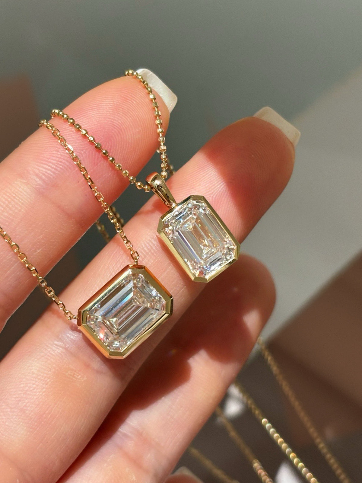 Tete Bezel Necklace by MONICONIC