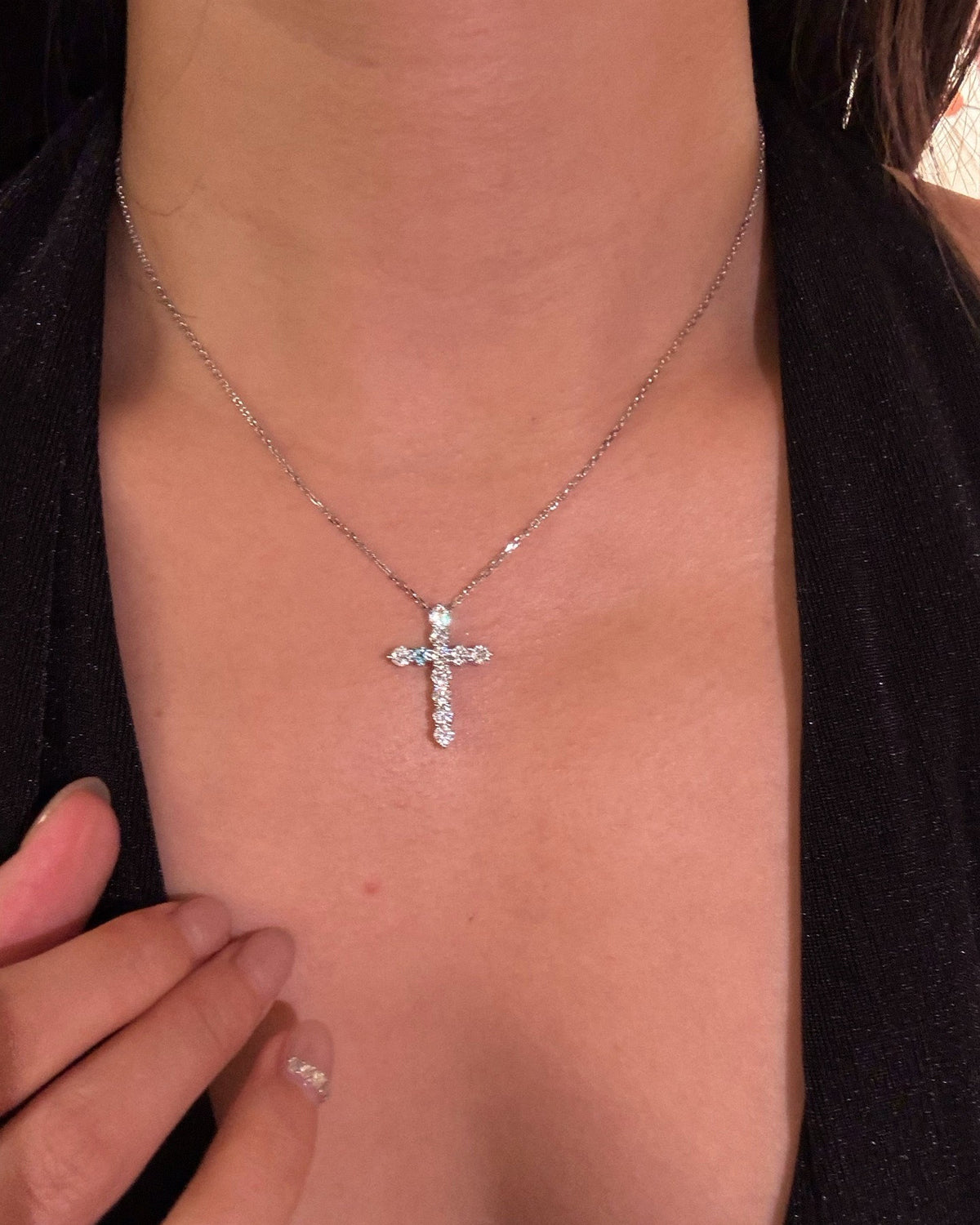 Heartline Cross Necklace by MONICONIC