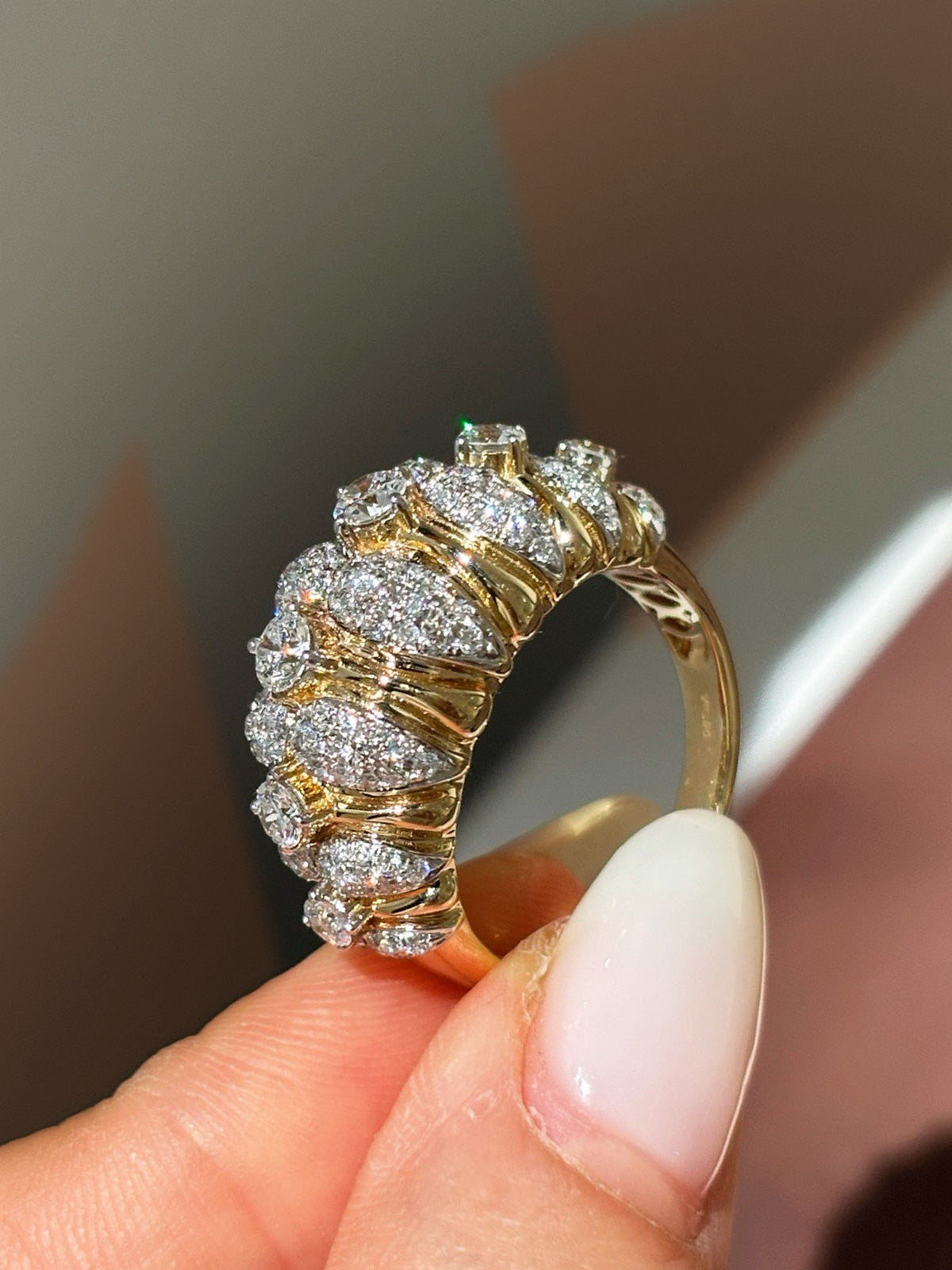 Teardrop Cluster Ring by MONICONIC