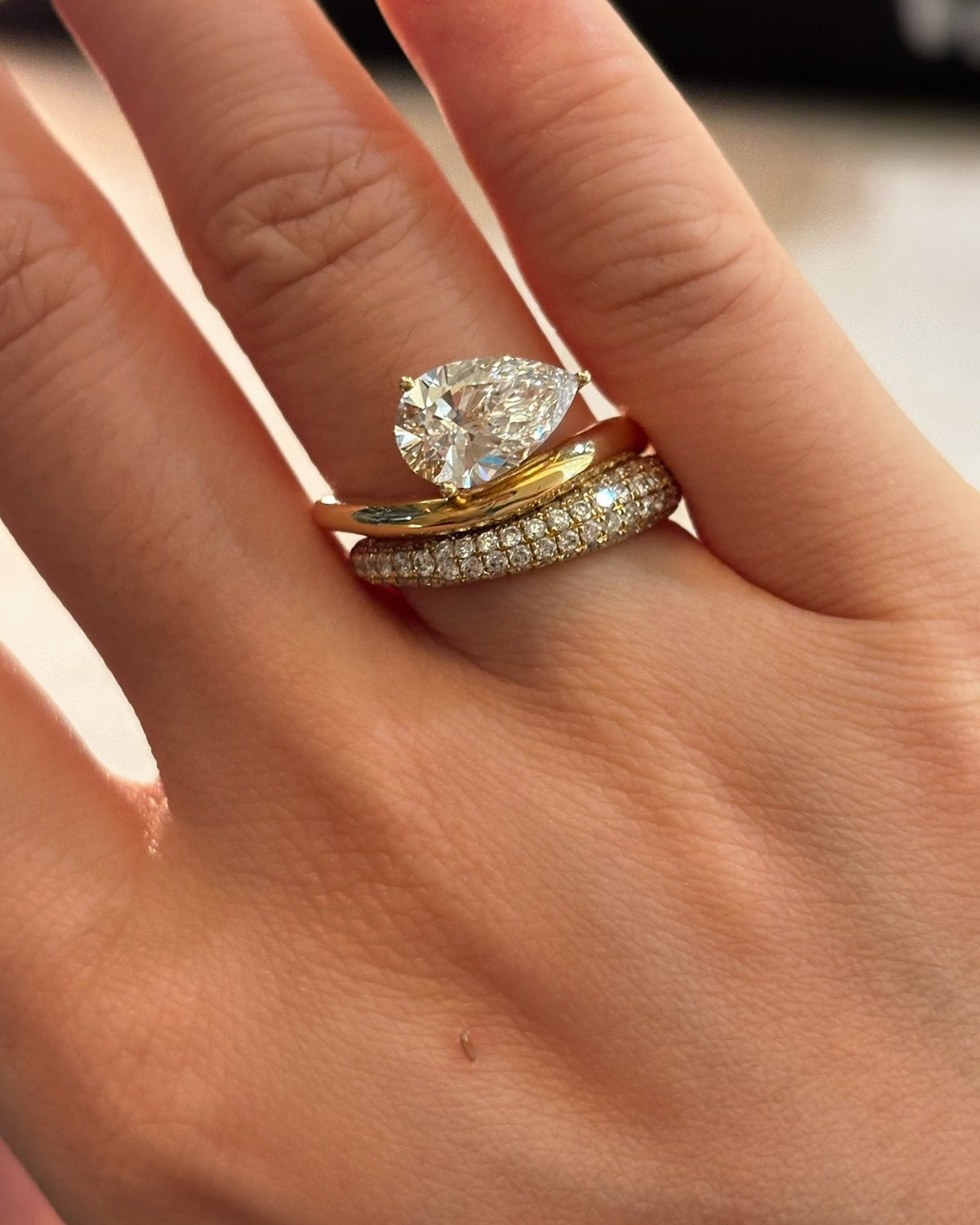 Auric Pear Ring by MONICONIC