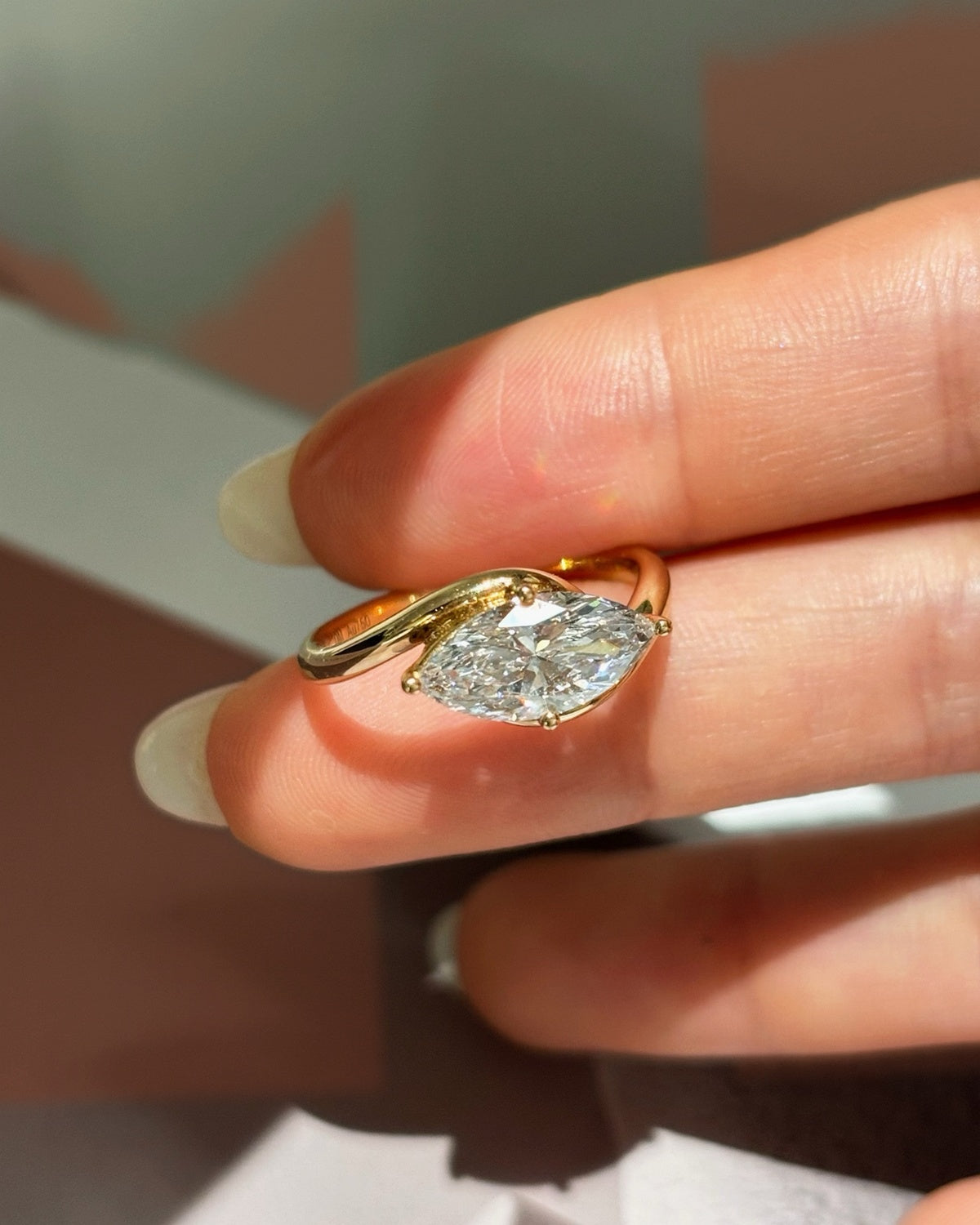 Marquise Twist Ring by MONICONIC