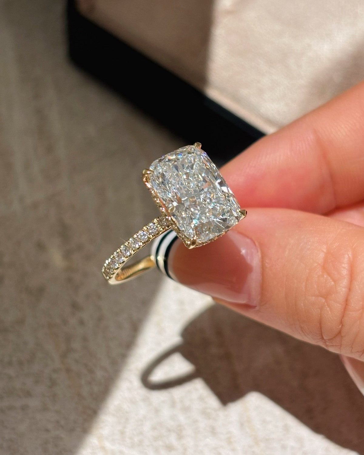 Cushion Pavé Ring by MONICONIC