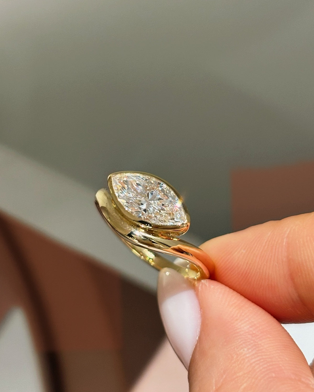 Marquise Crossover Ring by MONICONIC