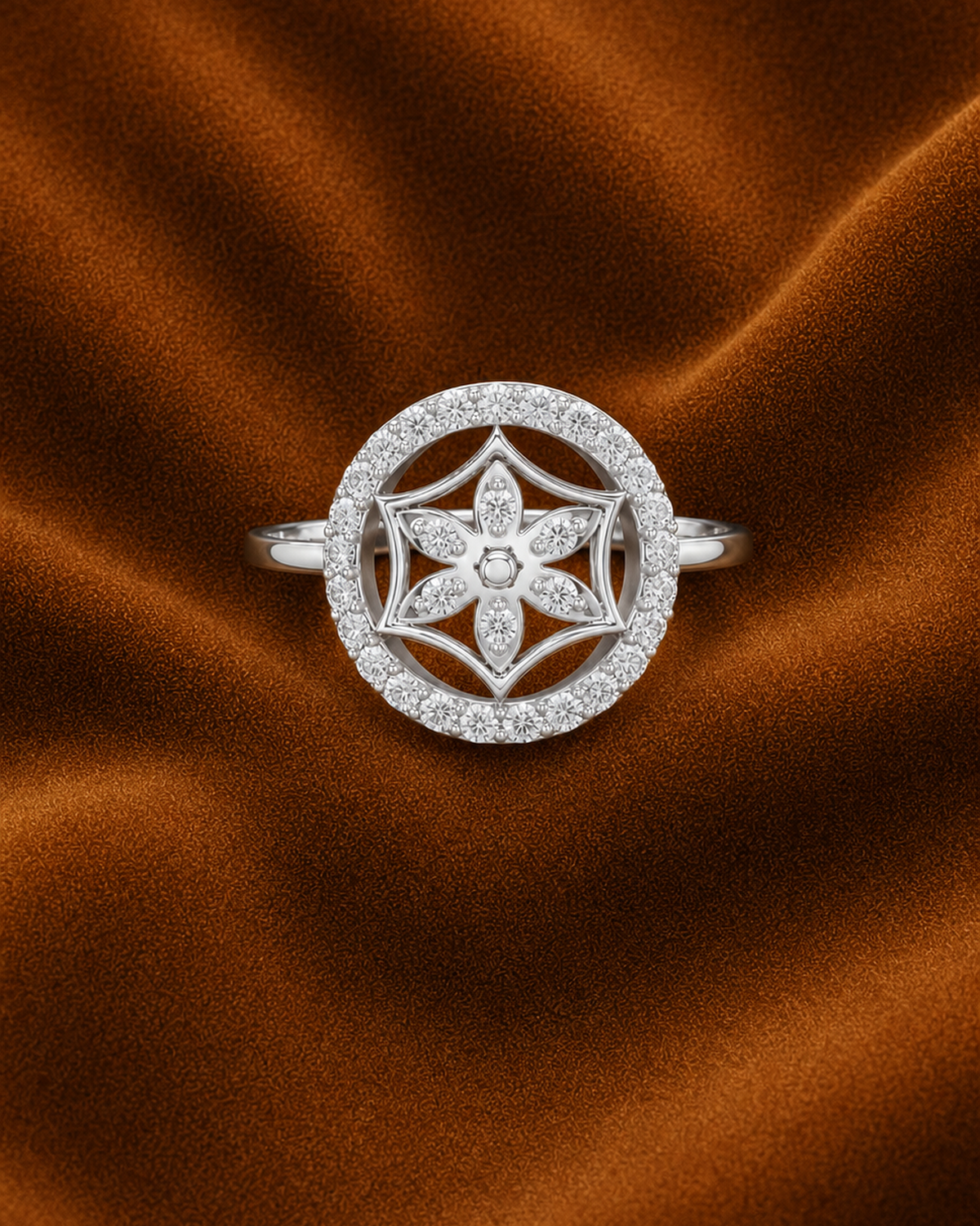 Floral Medallion Ring by MONICONIC