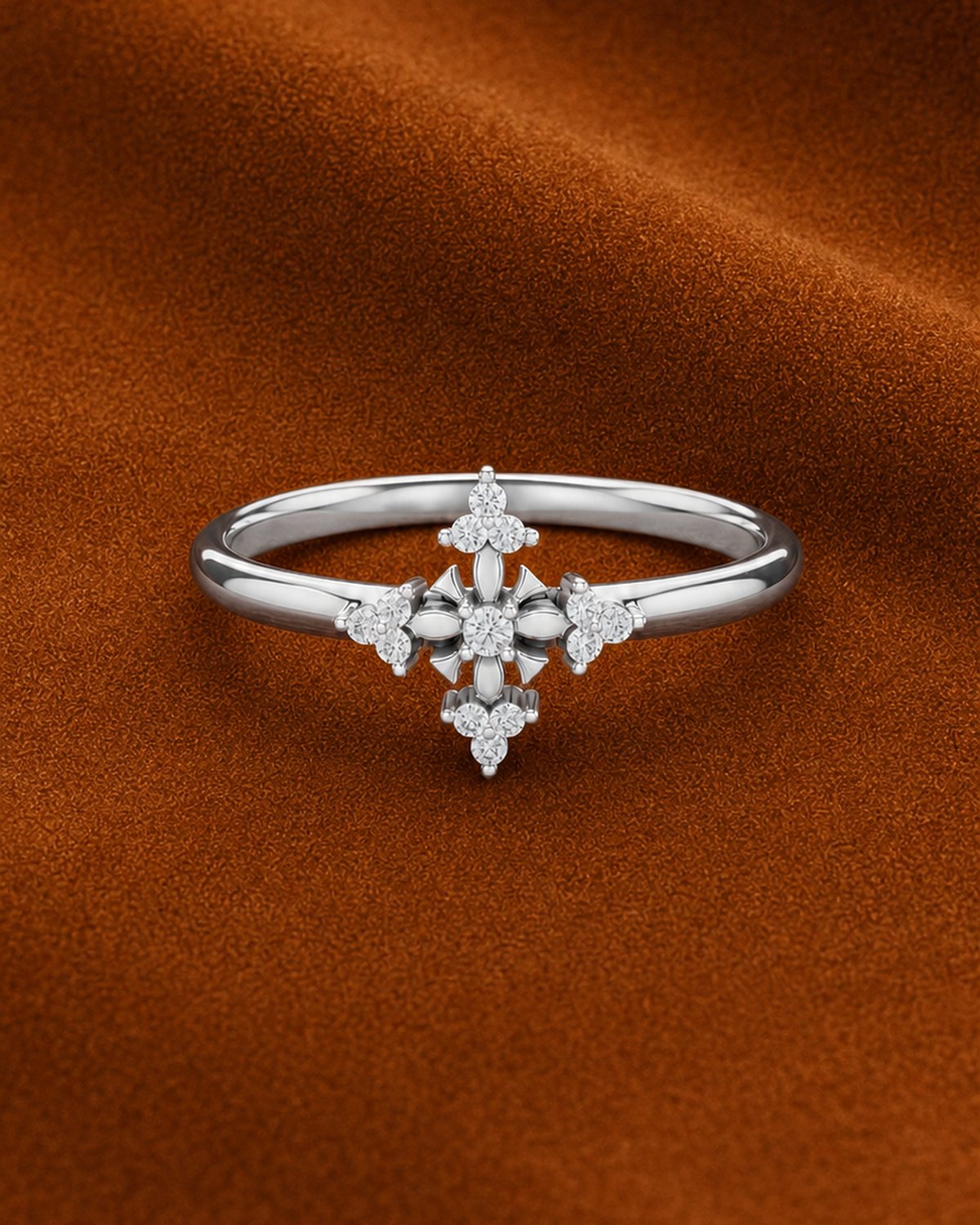 Compass Cross Cluster Ring by MONICONIC