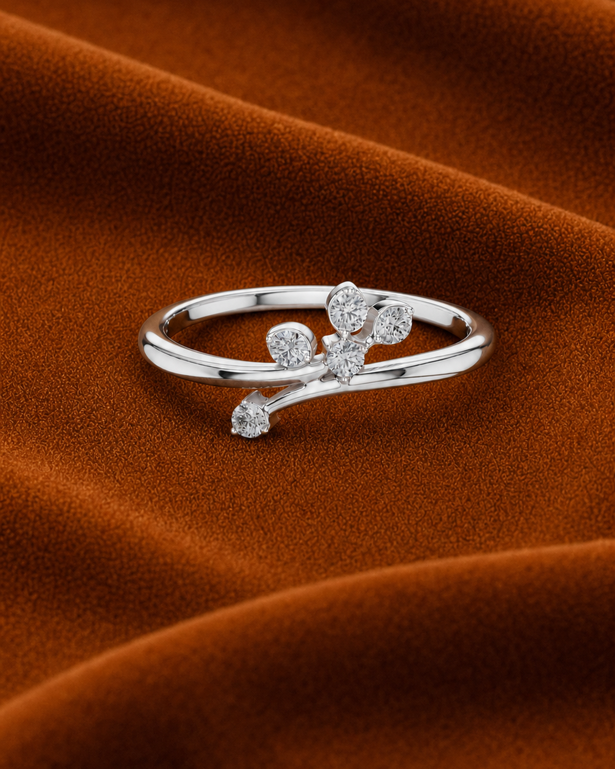 Five-Stone Bypass Ring by MONICONIC