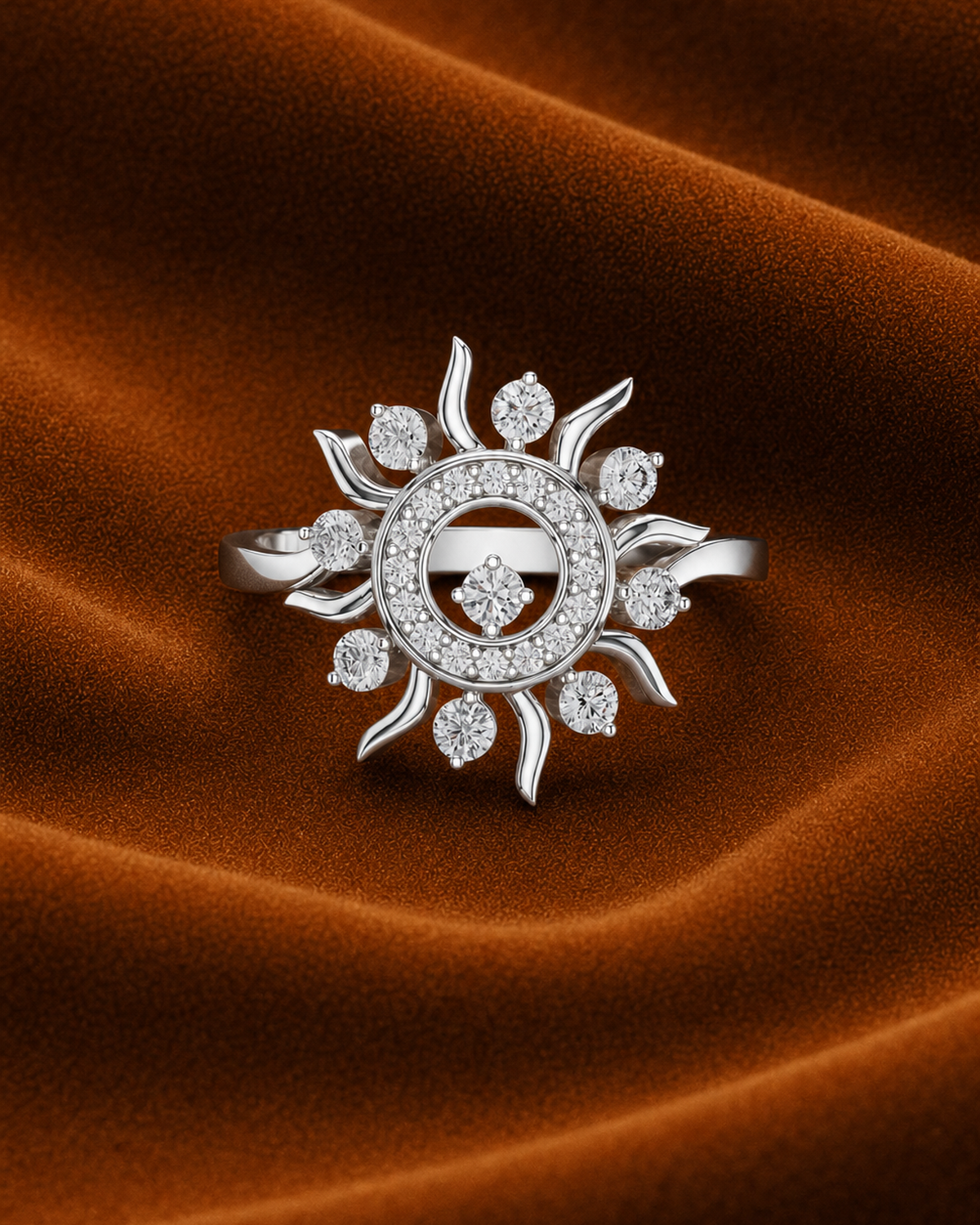 Sunburst Halo Ring by MONICONIC