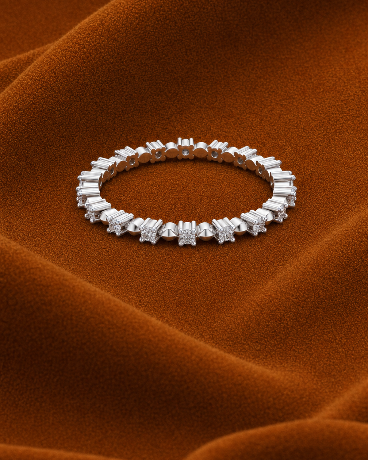 Fluted Collet Eternity Ring by MONICONIC