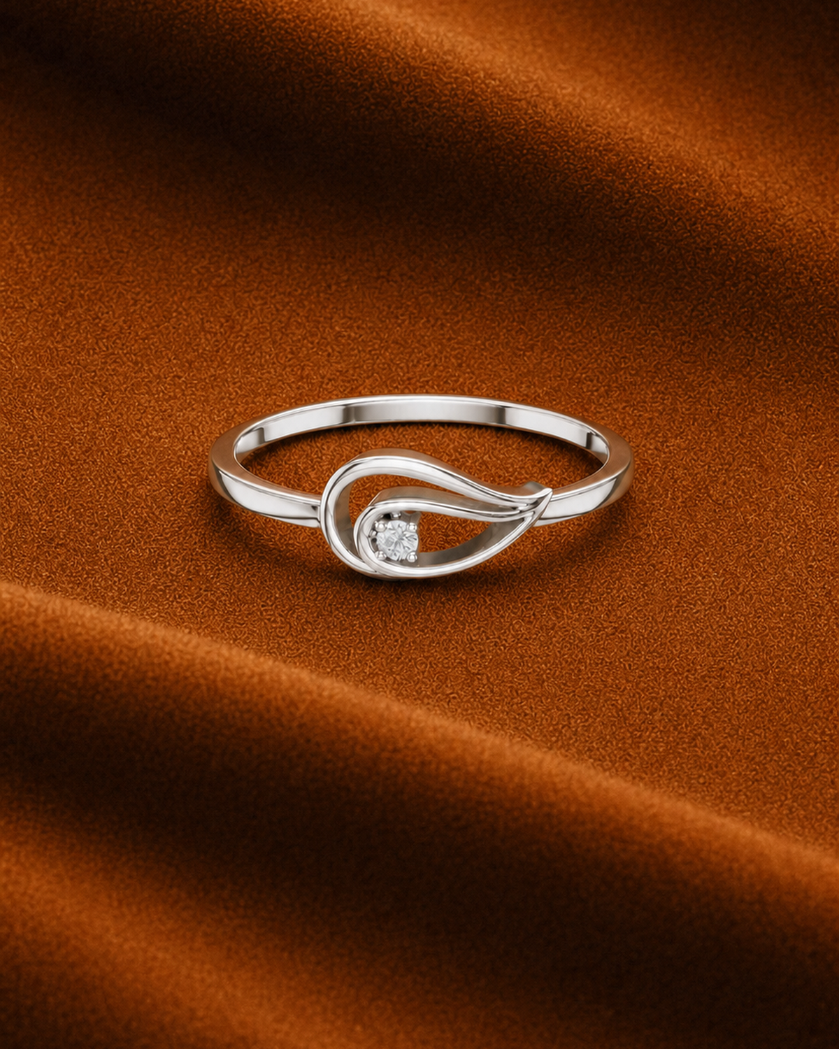 Teardrop Swirl Ring by MONICONIC