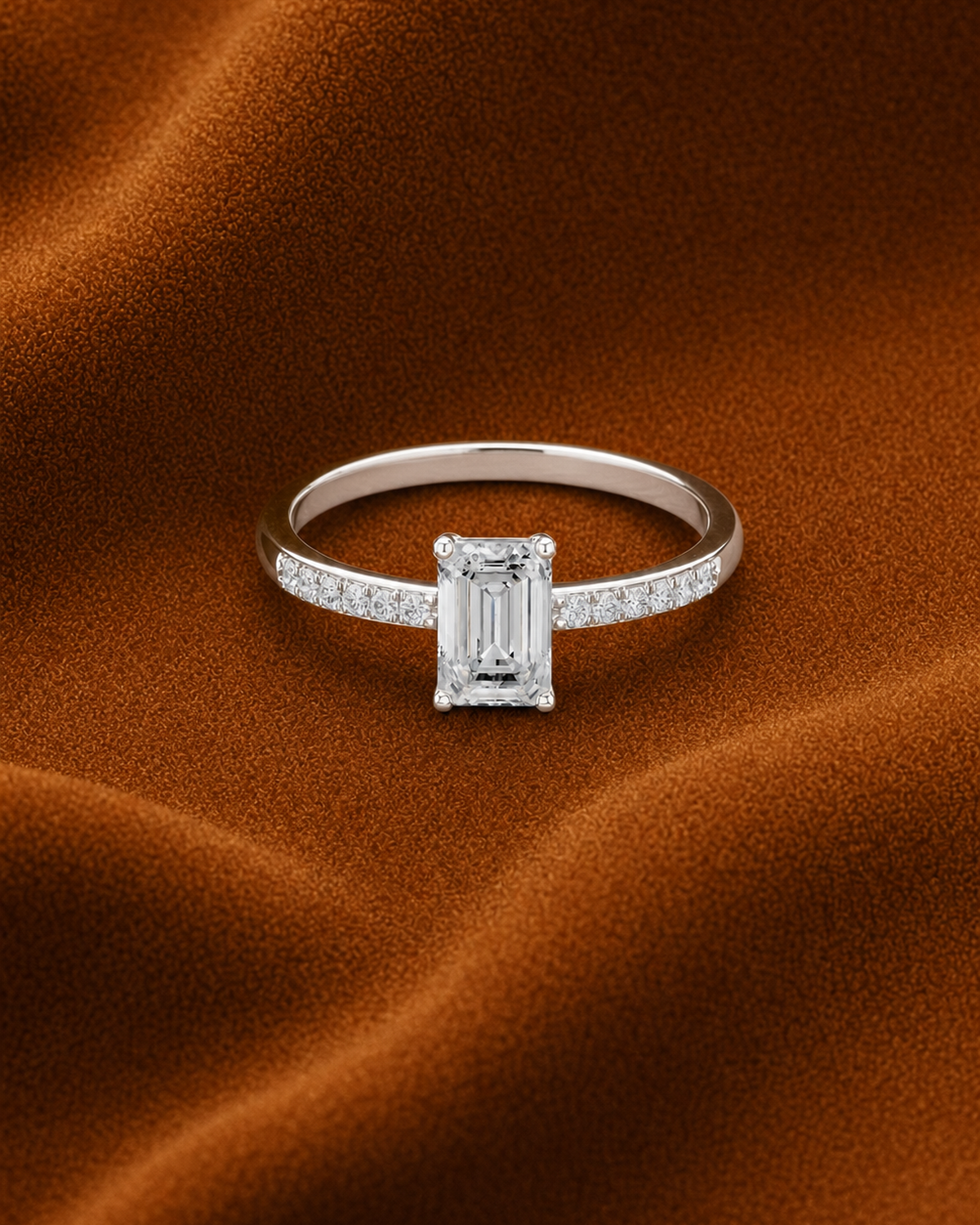 Emerald-Cut Pavé Ring by MONICONIC