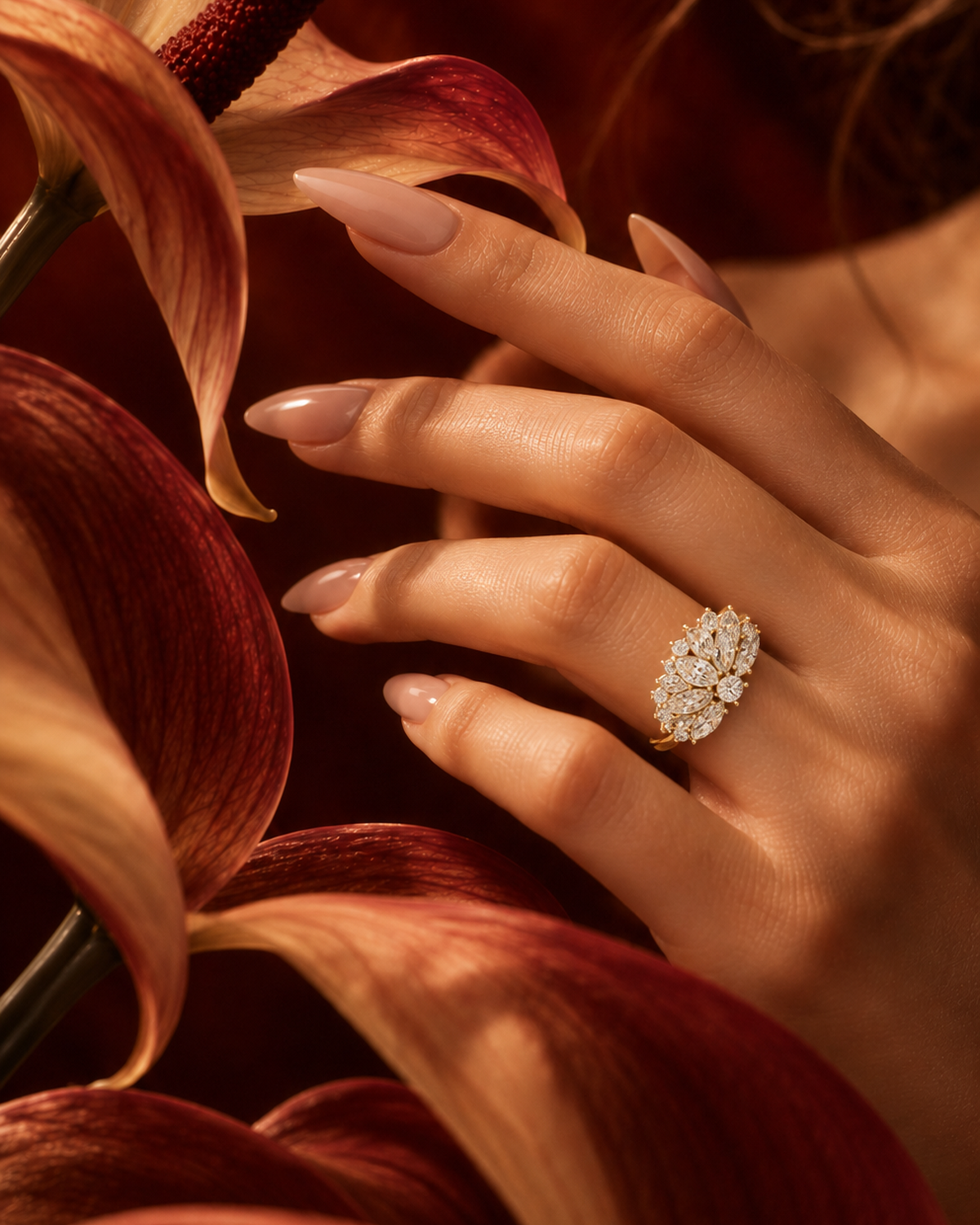 Marquise Fan Cluster Ring by MONICONIC