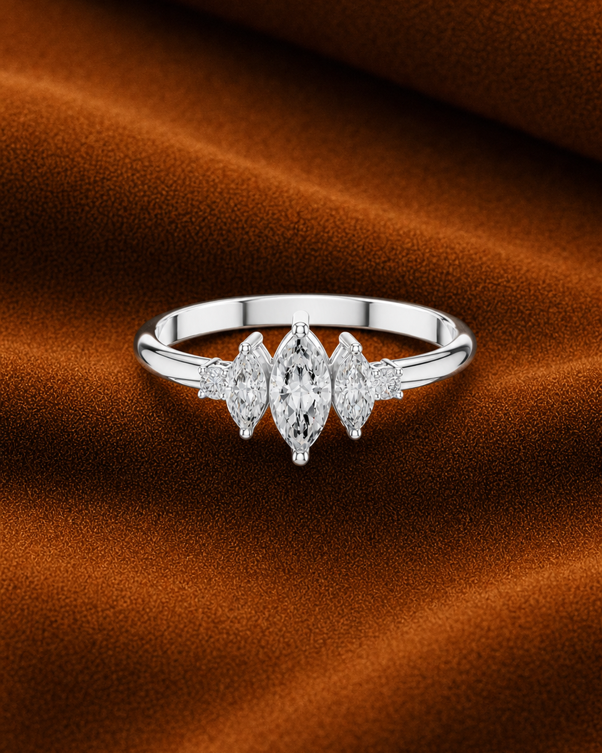 Marquise Five Stone Ring by MONICONIC
