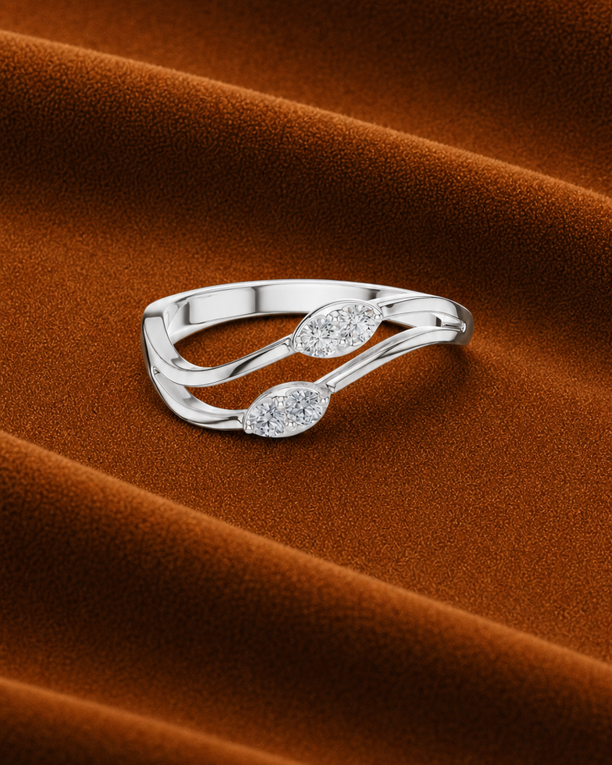 Bypass Four-Stone Ring by MONICONIC