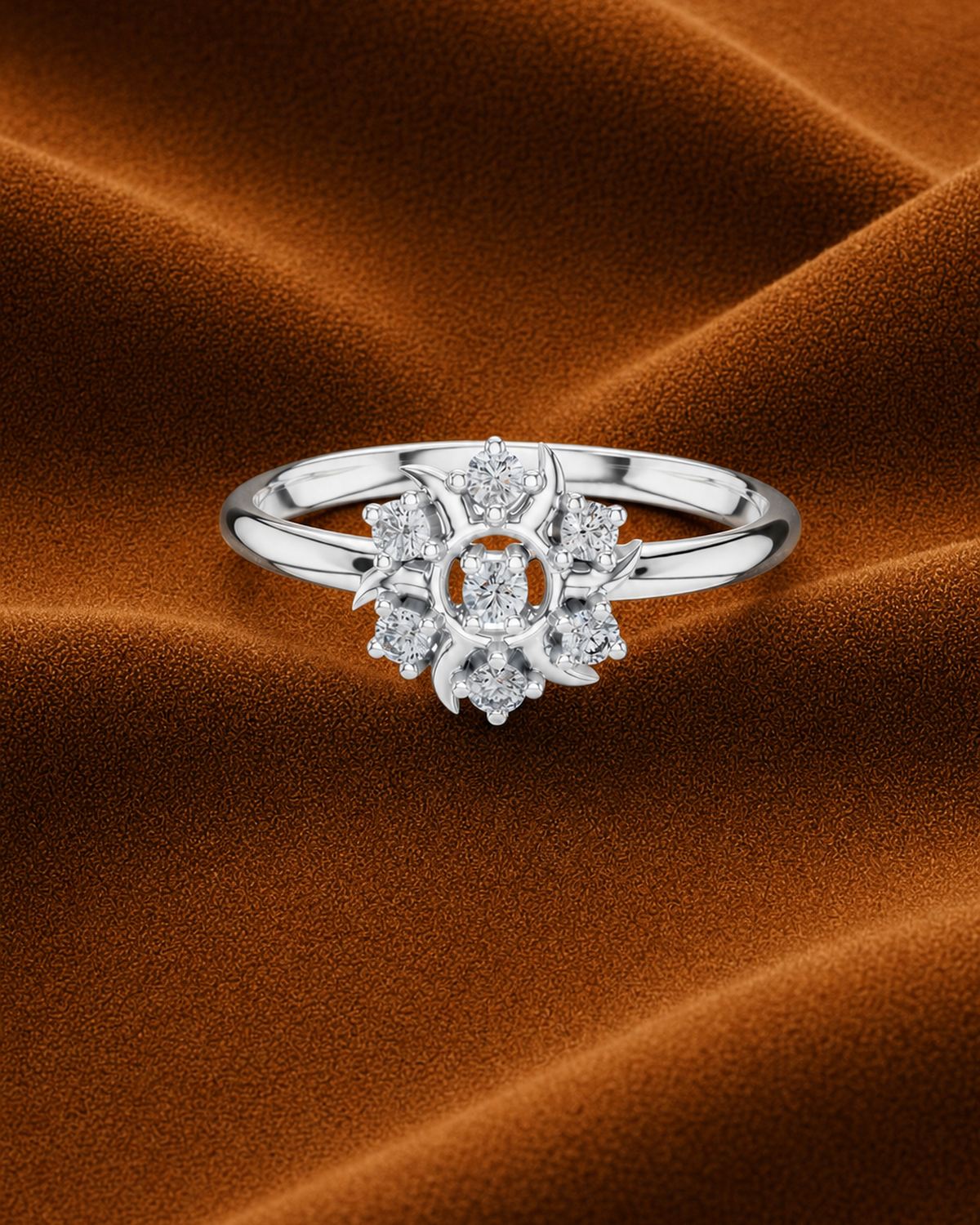 Sunburst Rosette Ring by MONICONIC