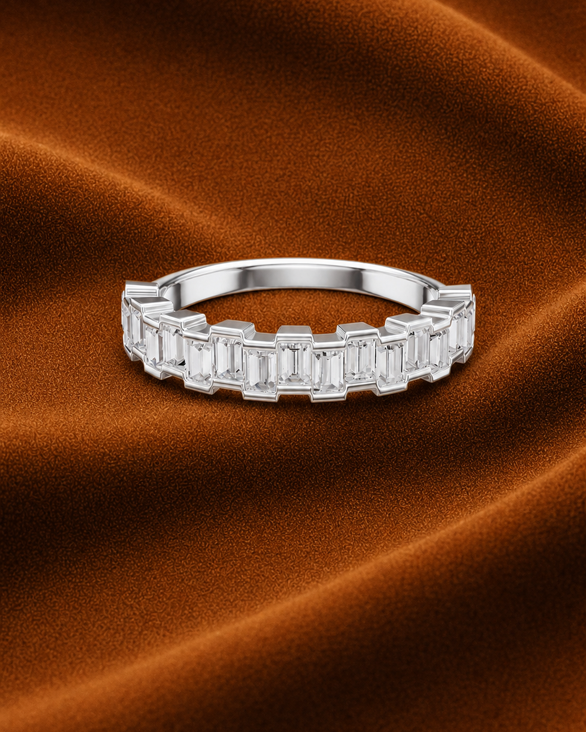 Baguette Step Edge Band by MONICONIC