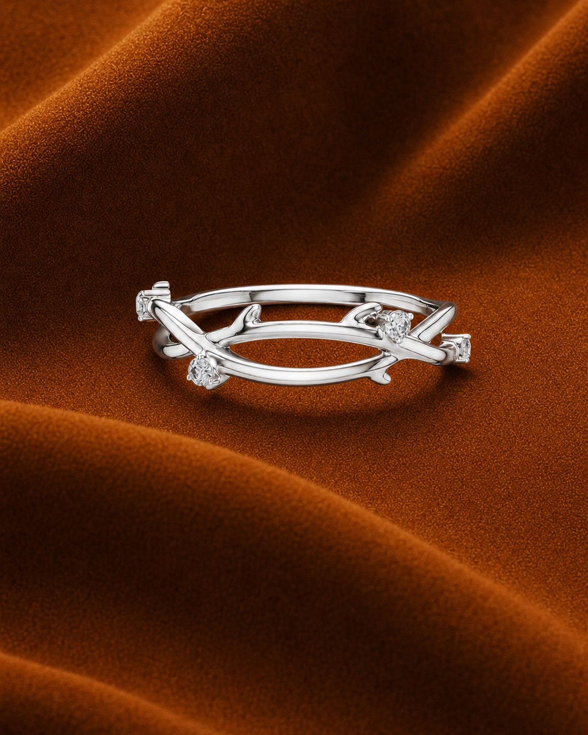 Vine Openwork Diamond Ring by MONICONIC