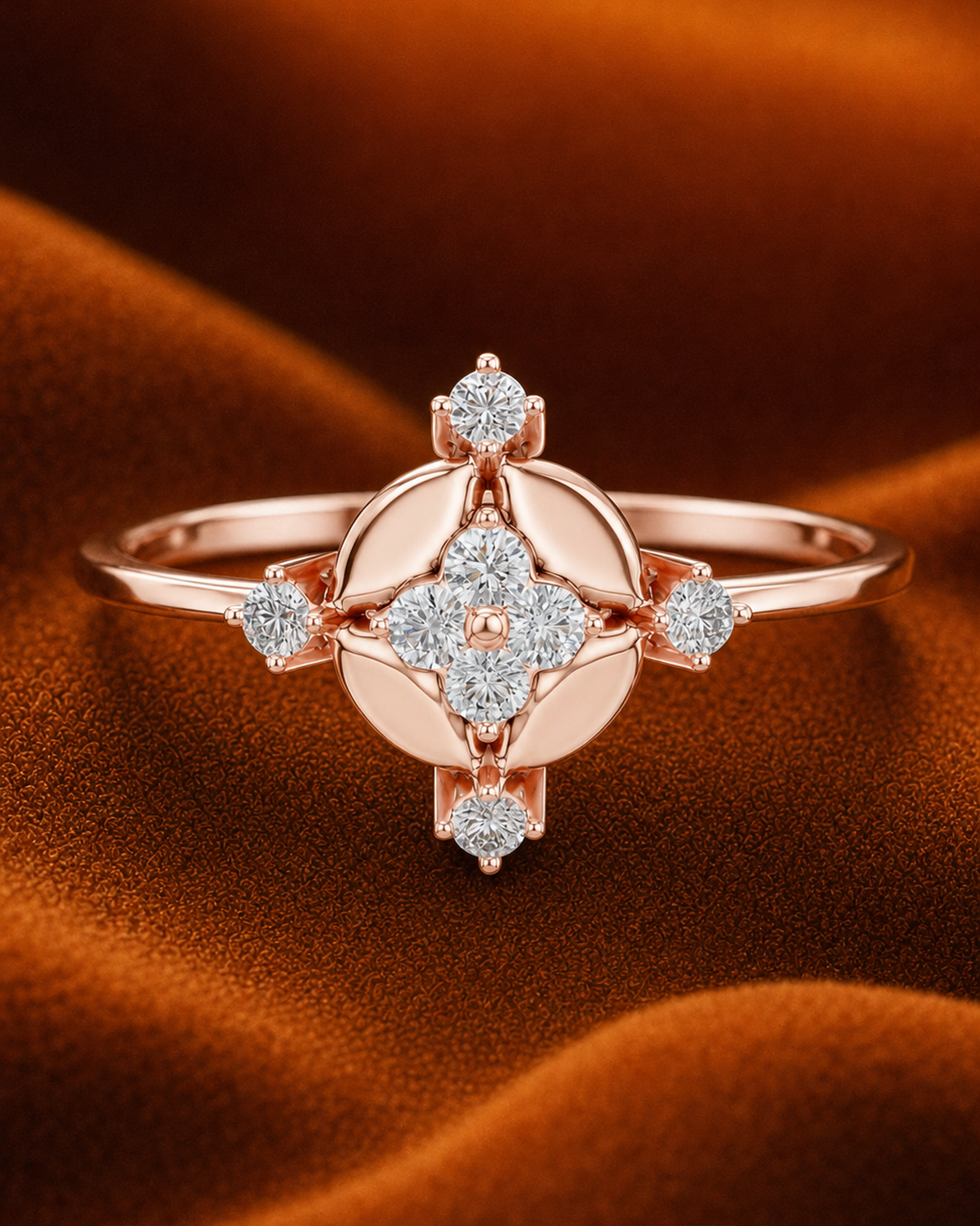 Quatrefoil Medallion Ring by MONICONIC