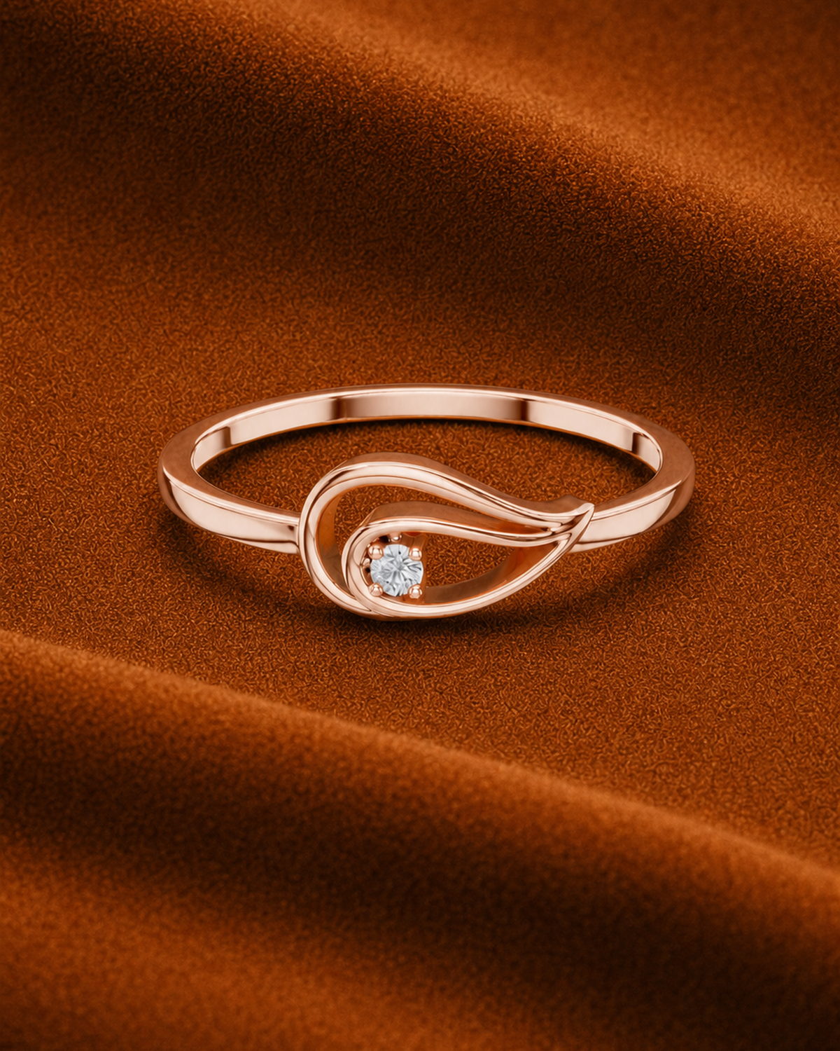 Teardrop Swirl Ring by MONICONIC