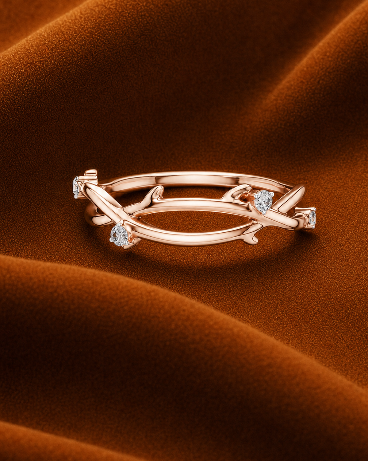 Vine Openwork Diamond Ring by MONICONIC