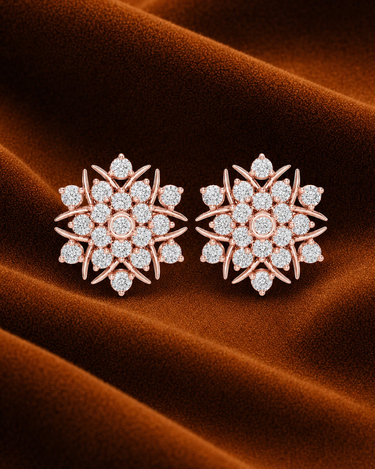 Starburst Diamond Stud Earrings by MONICONIC