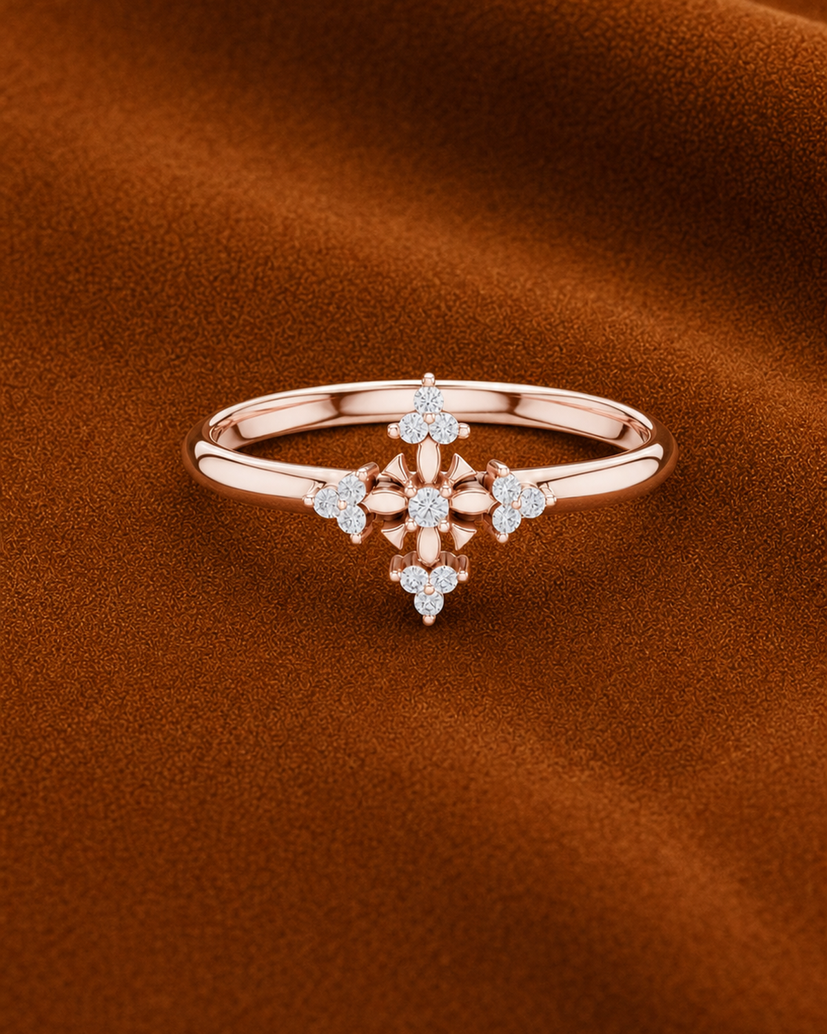 Compass Cross Cluster Ring by MONICONIC
