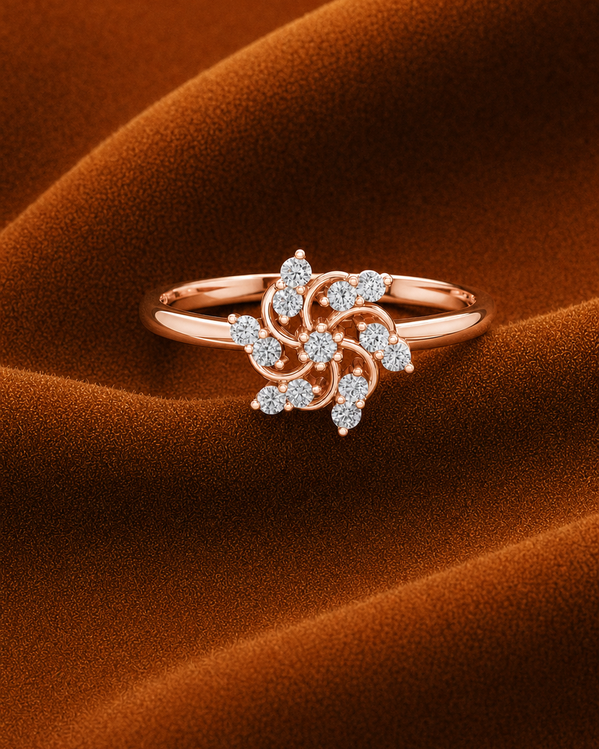 Pinwheel Cluster Ring by MONICONIC