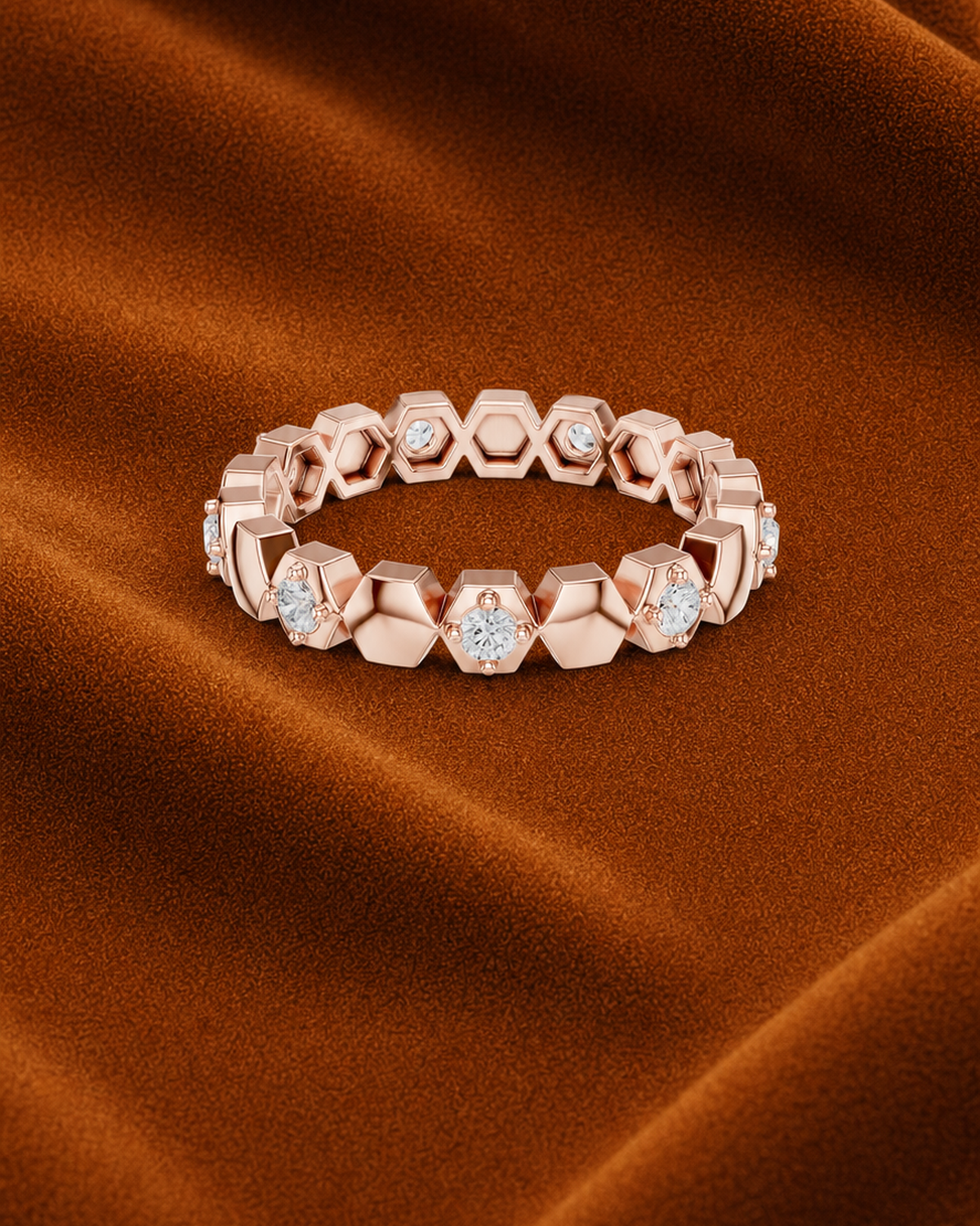Honeycomb Diamond Band by MONICONIC