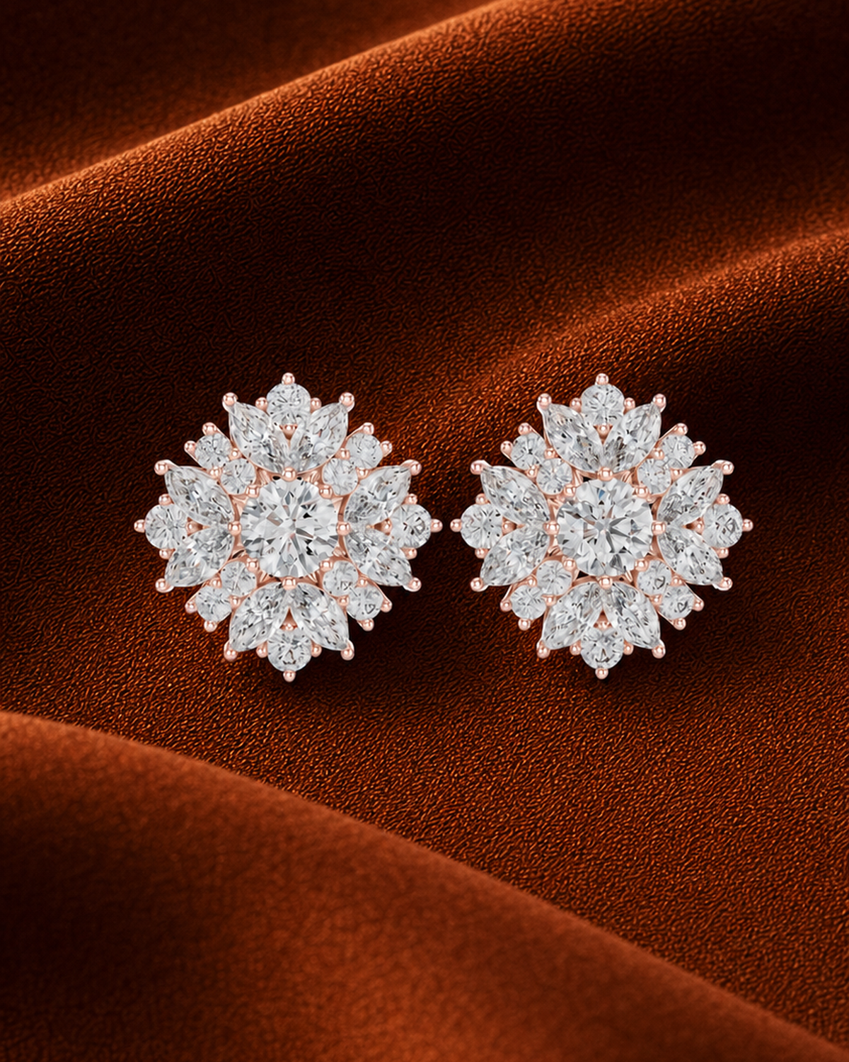 Marquise Petal Lab-Grown Diamond Studs by MONICONIC