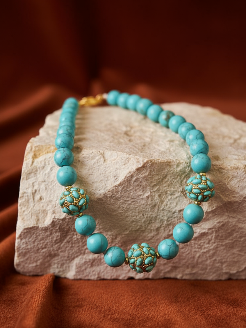 Turquoise Petal Crest