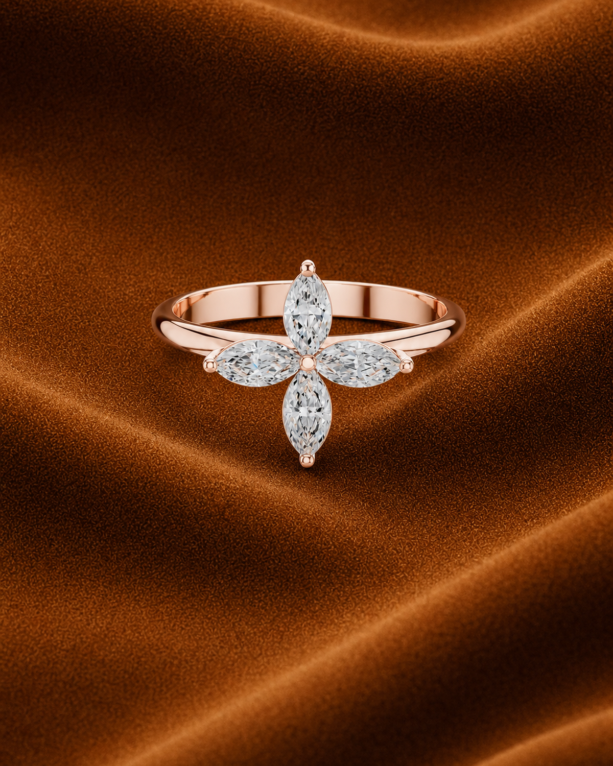 Marquise-Cut Petal Ring by MONICONIC