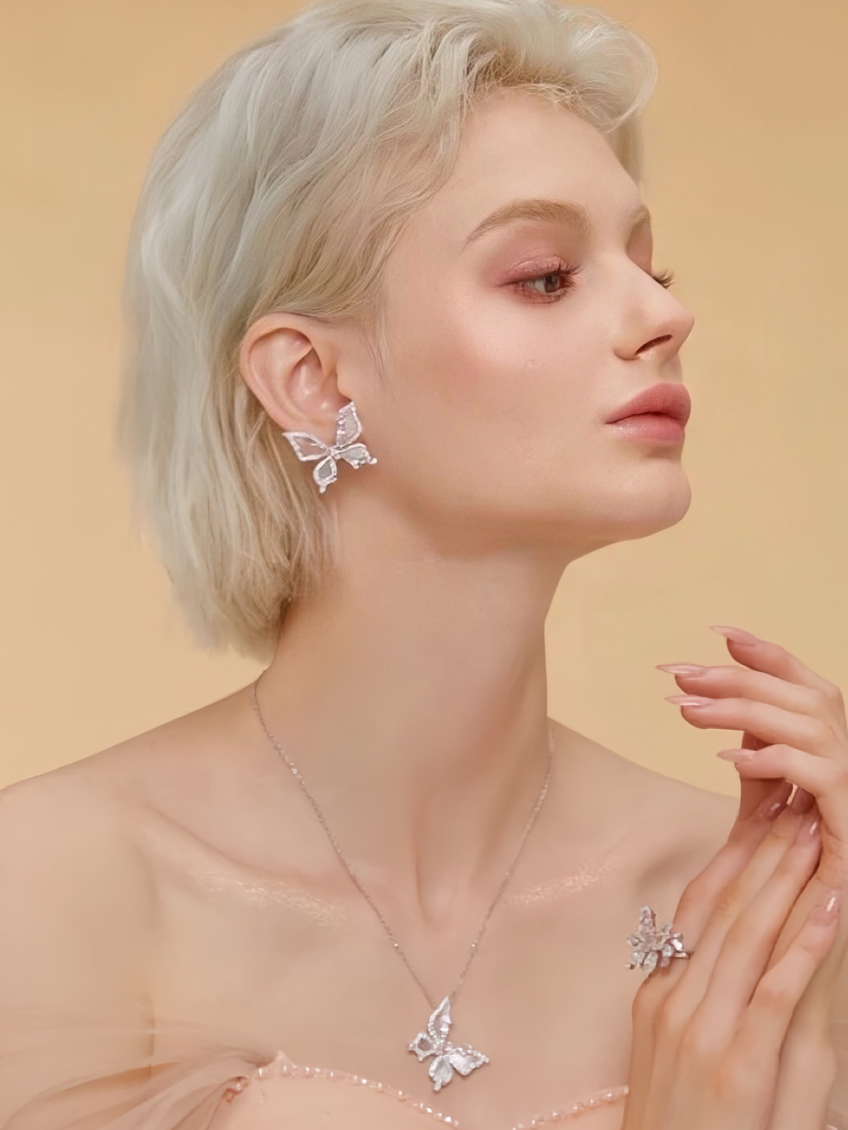 Butterfly Bloom Side Necklace