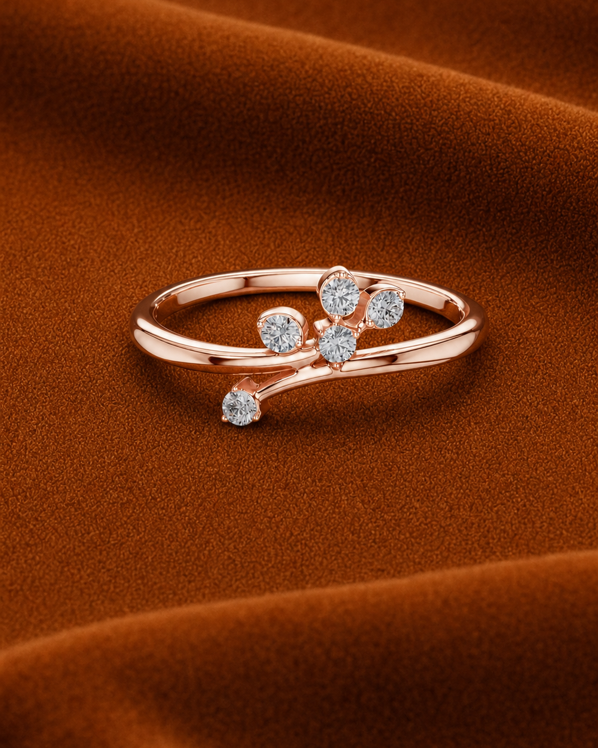 Five-Stone Bypass Ring by MONICONIC