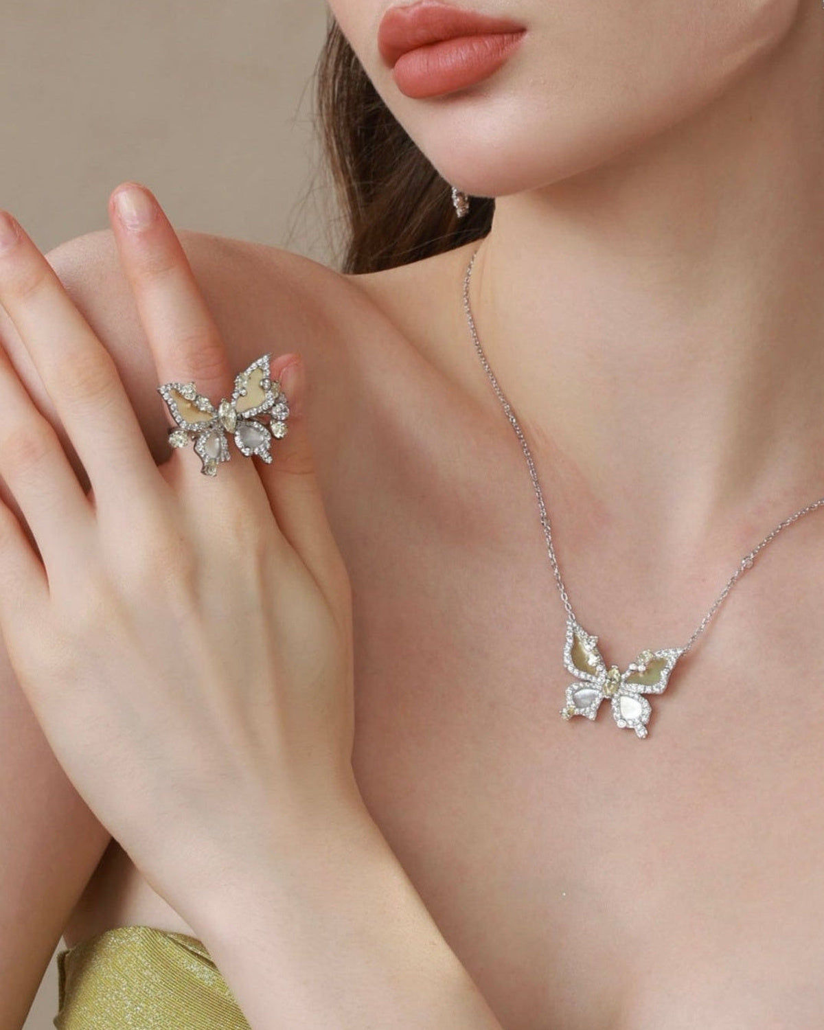 Butterfly Bloom Pendant Necklace