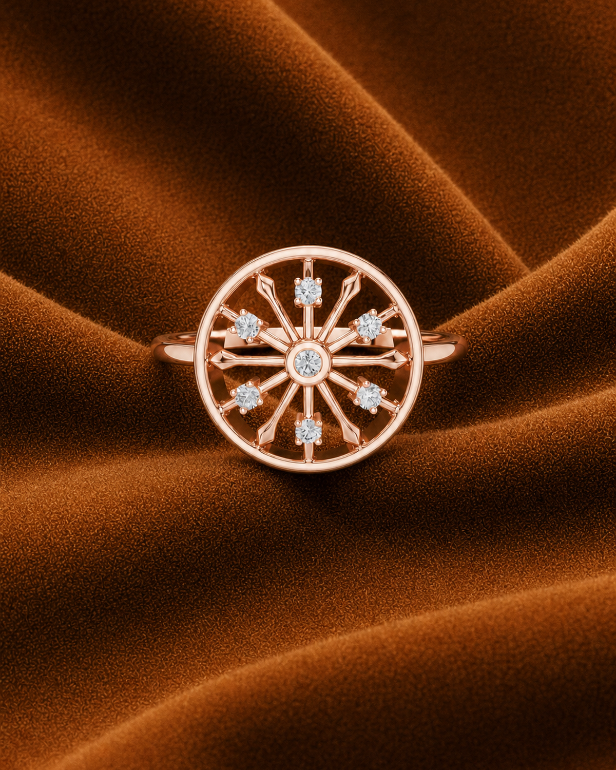 Sunburst Medallion Ring by MONICONIC