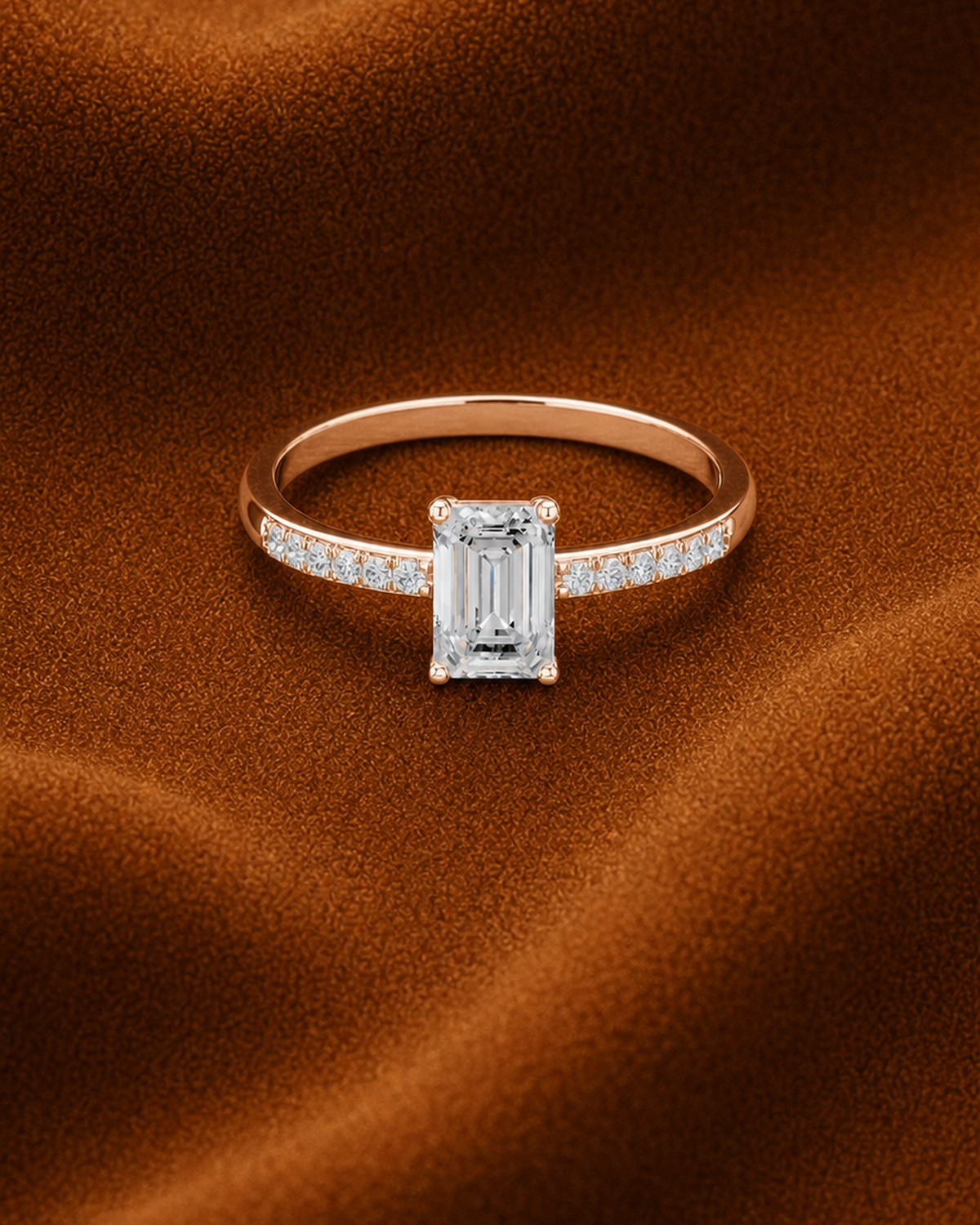 Emerald-Cut Pavé Ring by MONICONIC