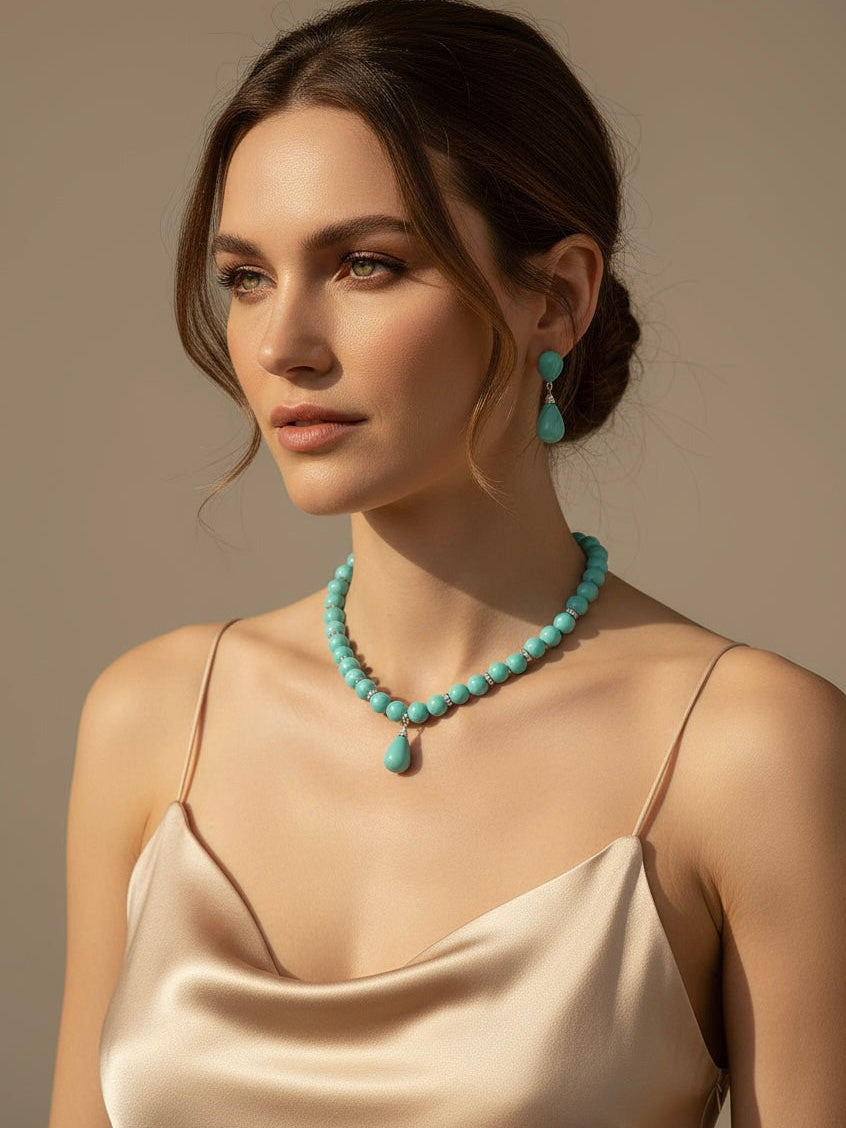 Turquoise Drop Necklace