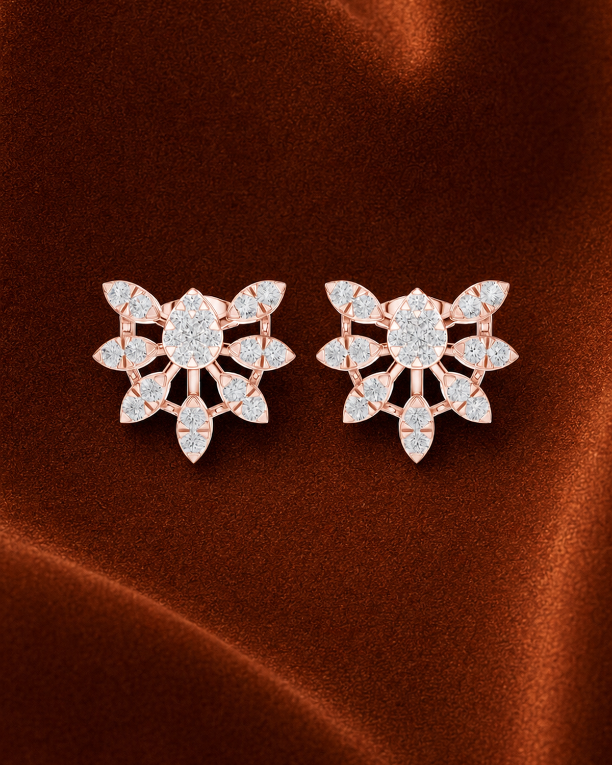 Starburst Diamond Stud Earrings by MONICONIC