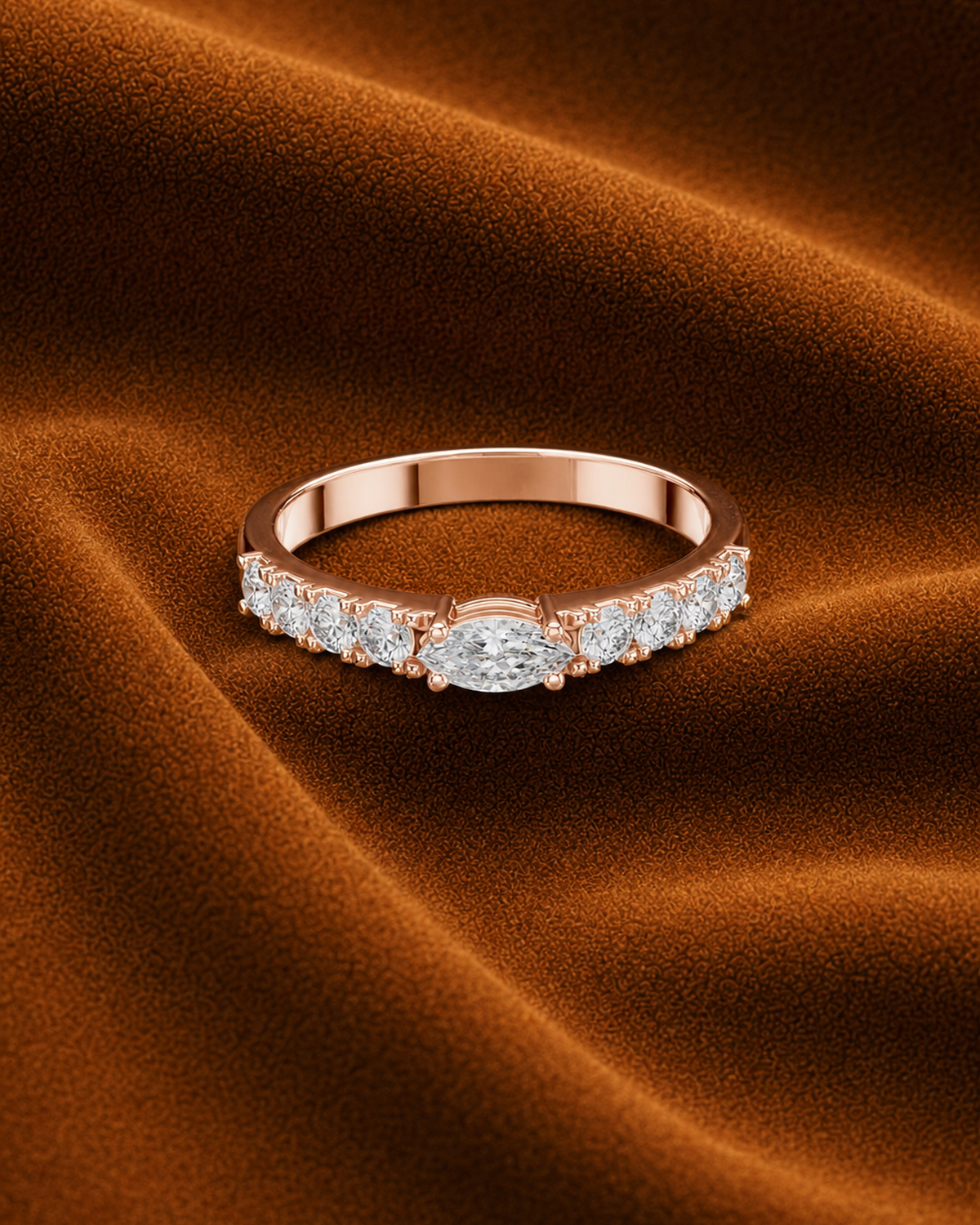 East West Marquise Pavé Ring by MONICONIC