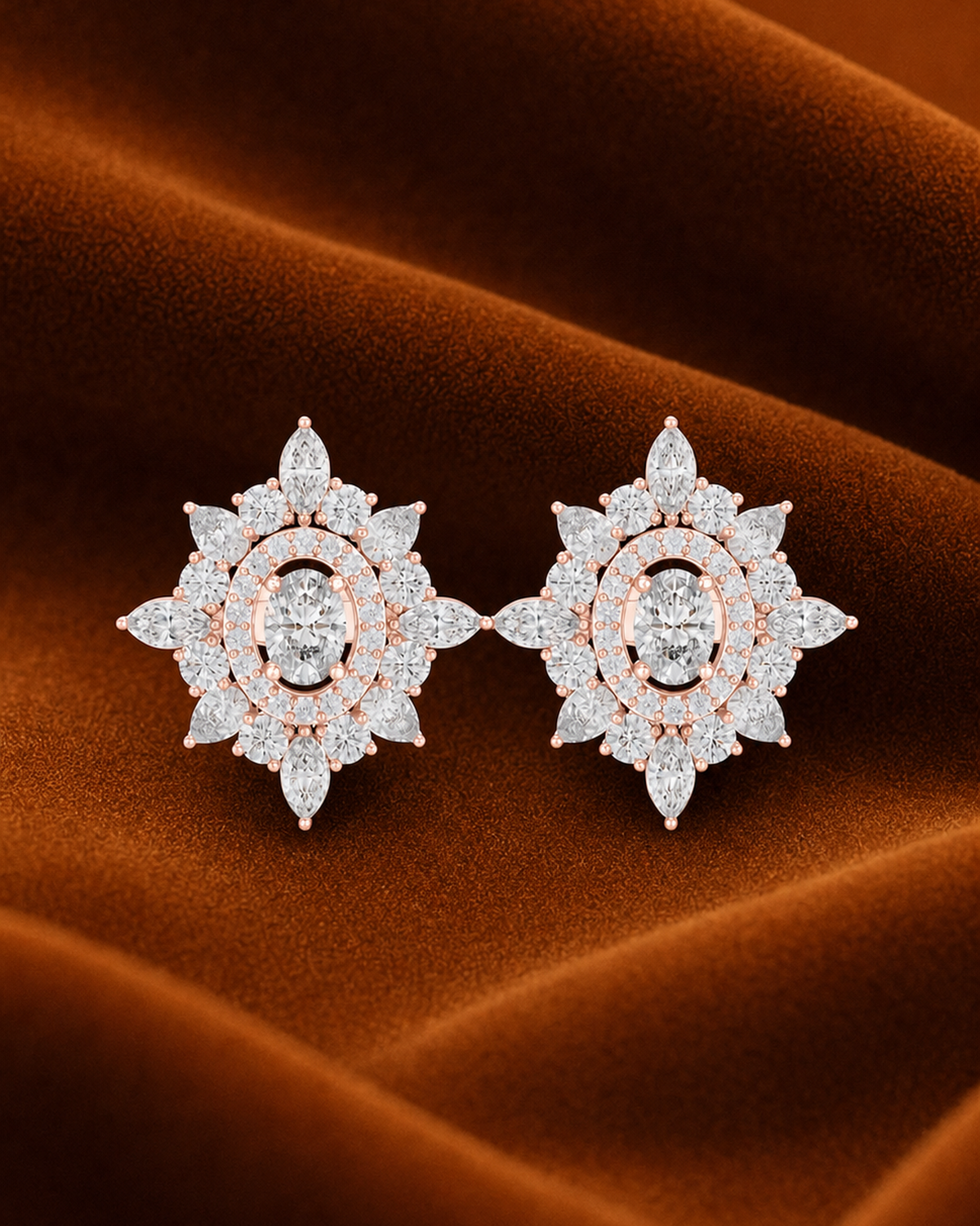 Sunburst Lab Grown Diamond Studs by MONICONIC