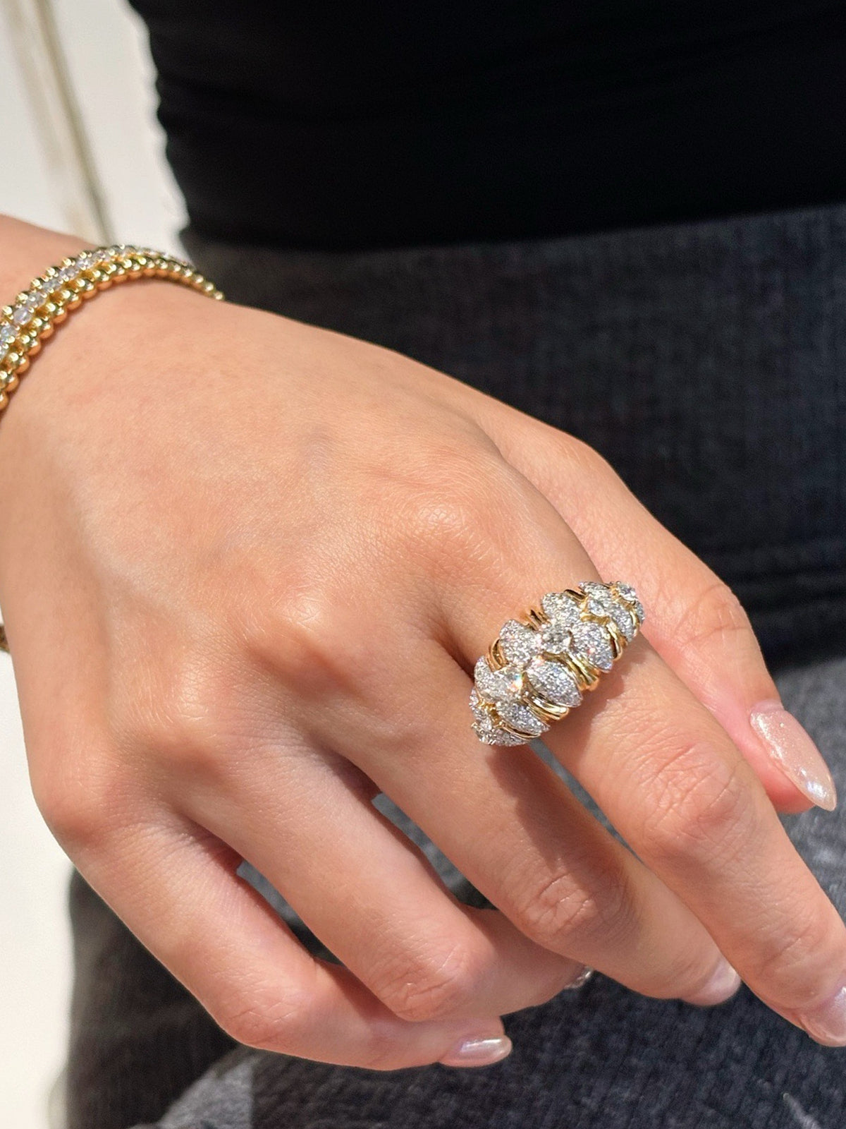 Teardrop Cluster Ring by MONICONIC
